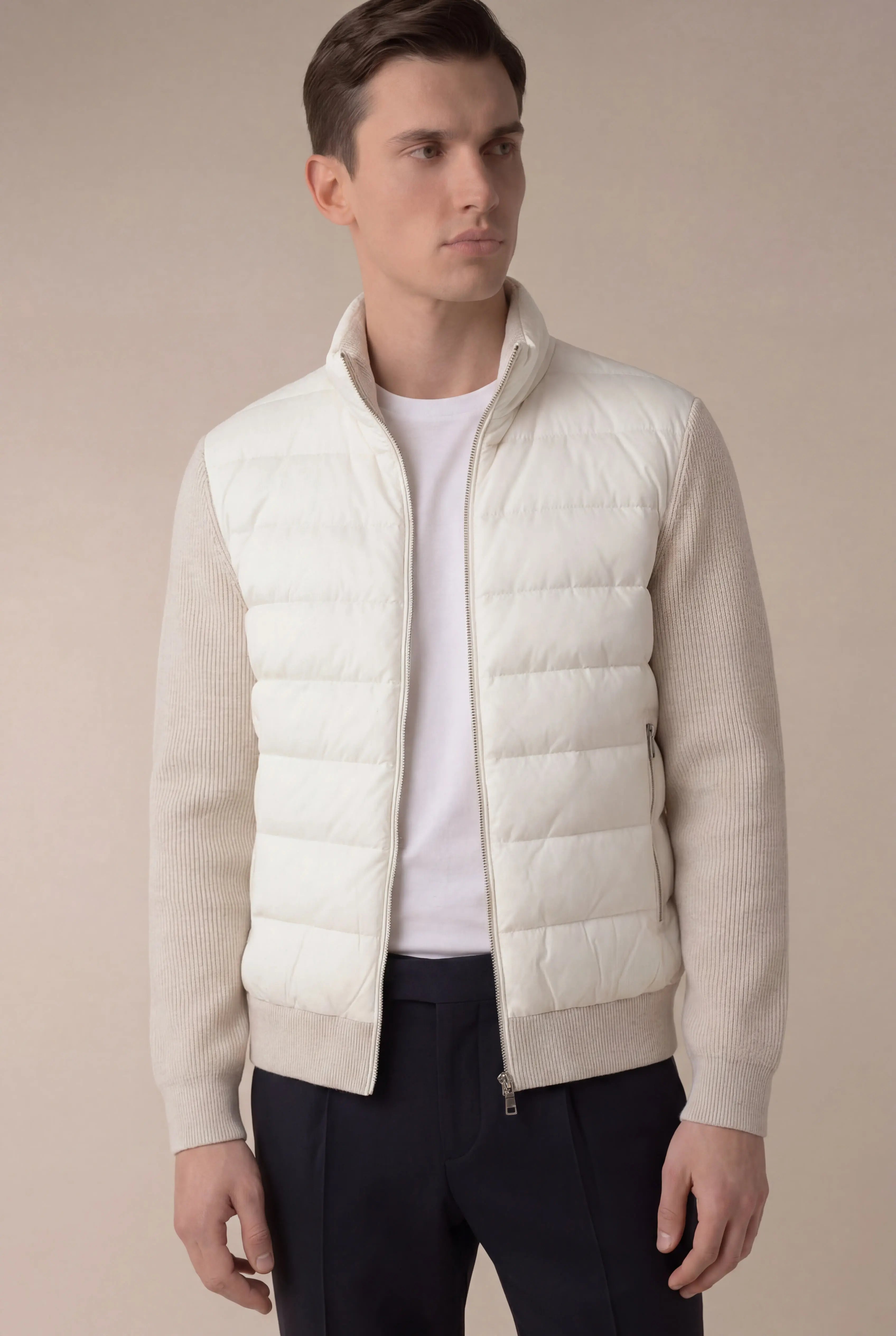 Parma Quilted Knit Jacket White