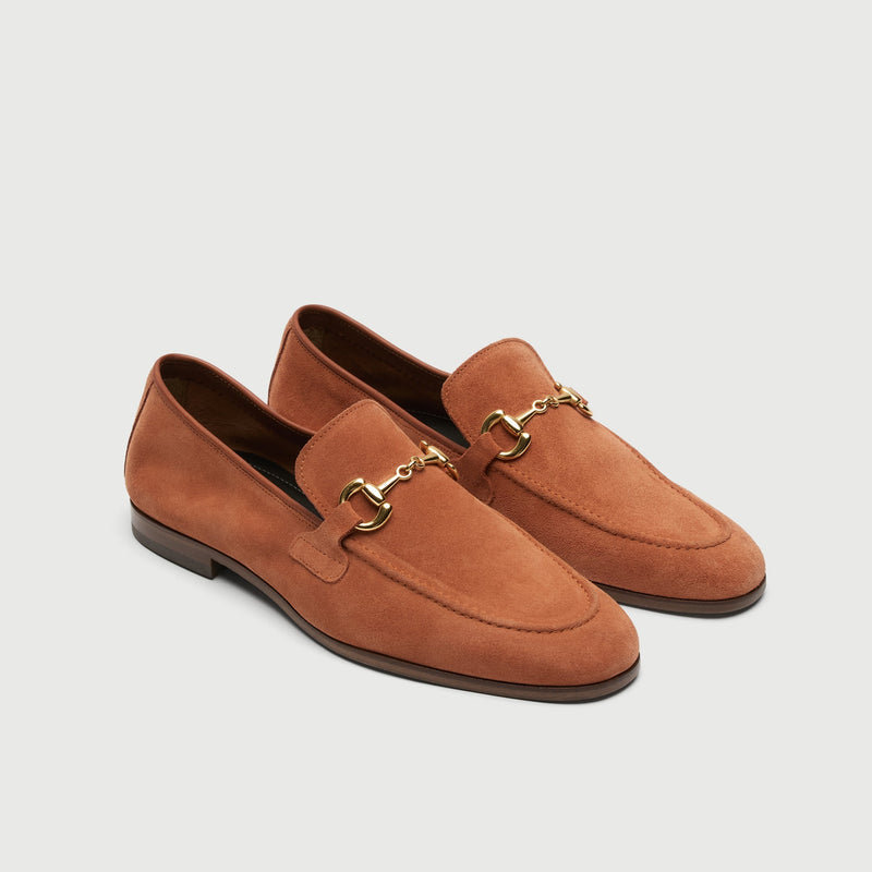 Tan Suède Horse Loafer