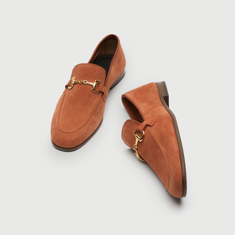Tan Suède Horse Loafer