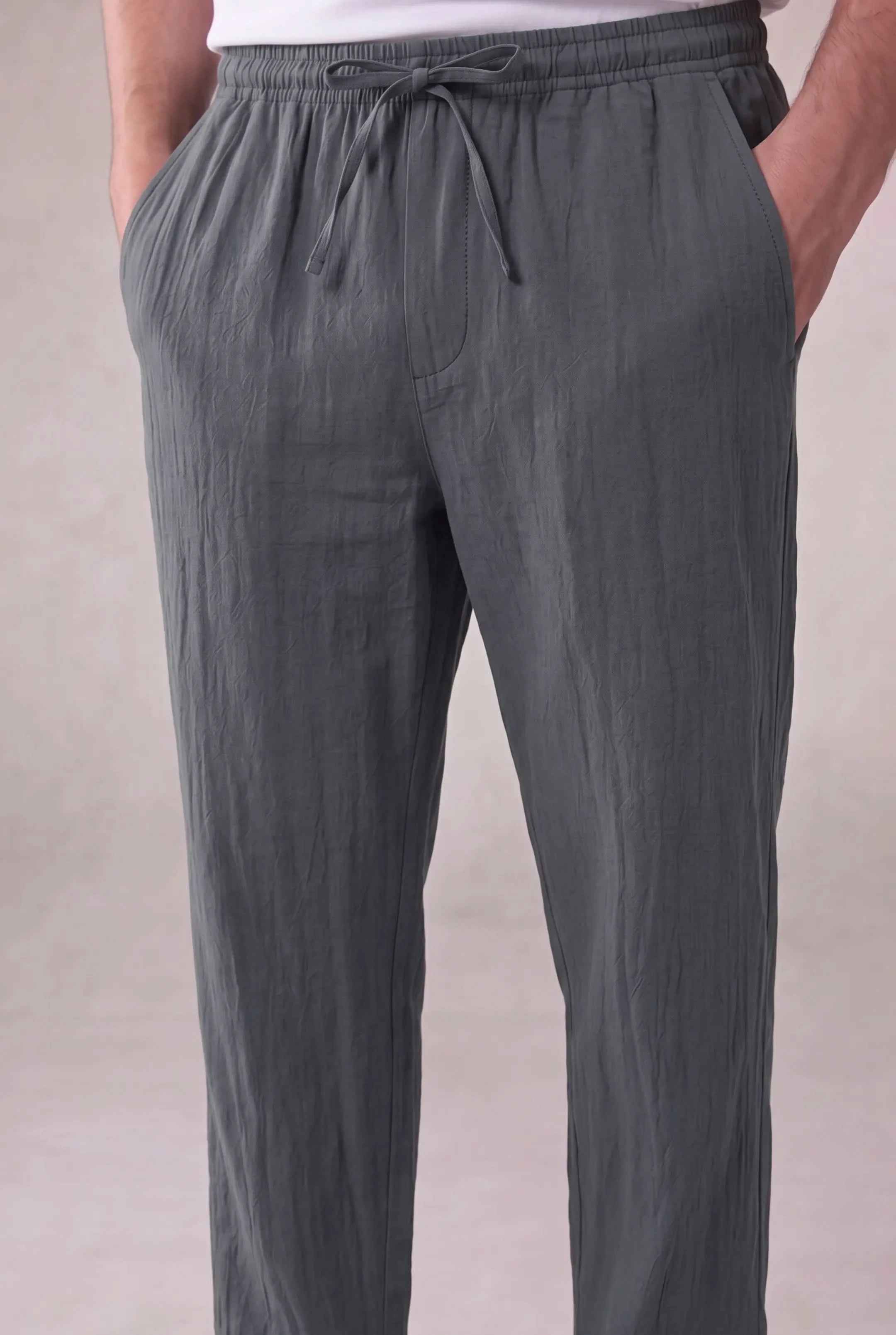 Tersino Linen Trousers Dark Gray