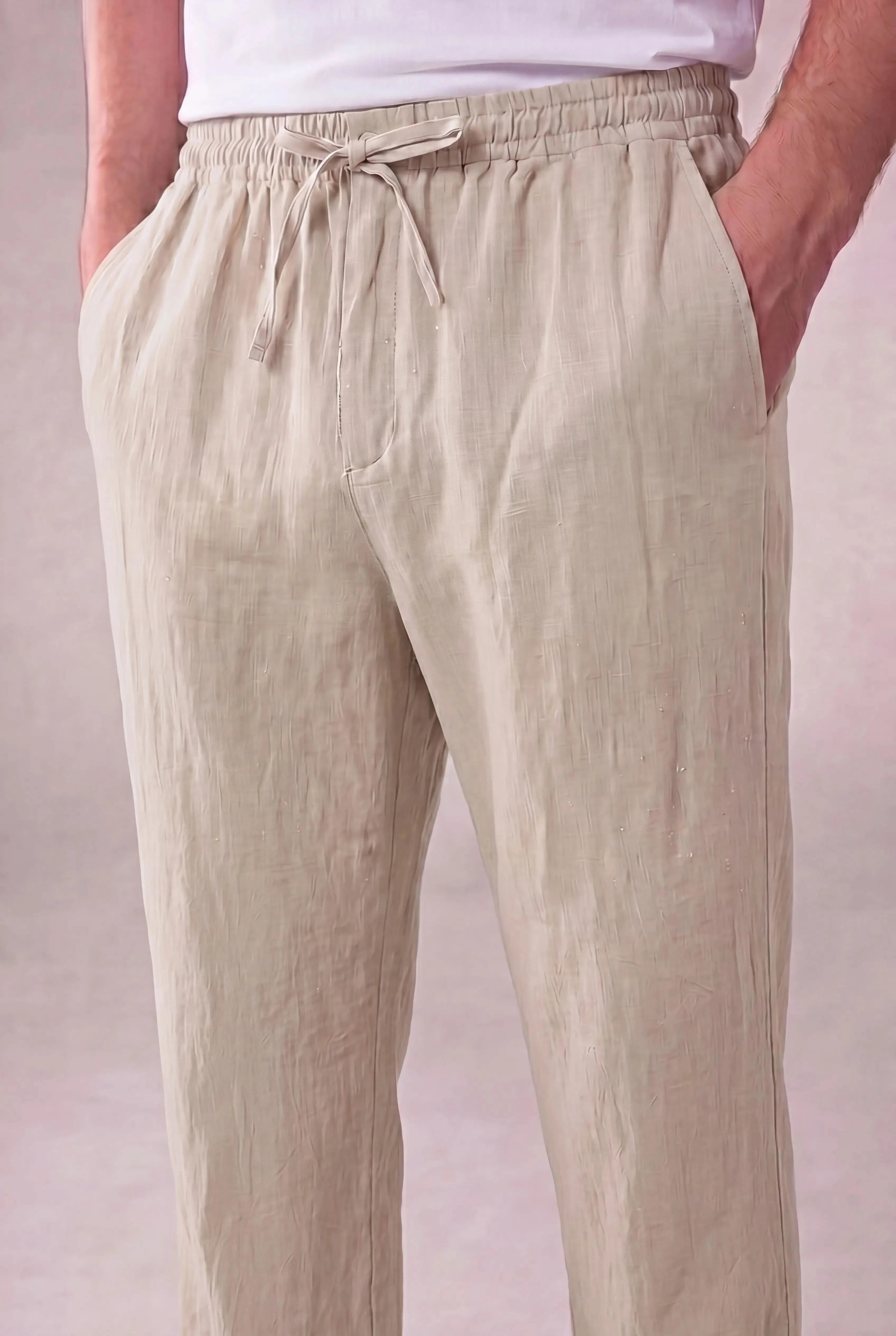 Tersino Linen Trousers Beige