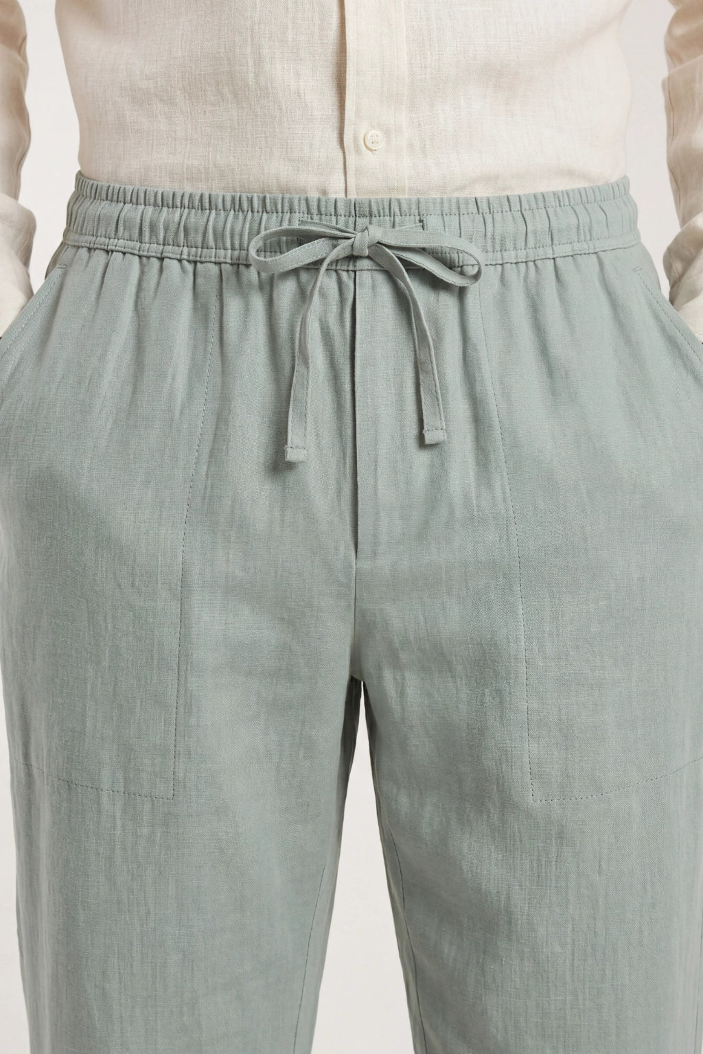 Belvaro Linen Trousers Green