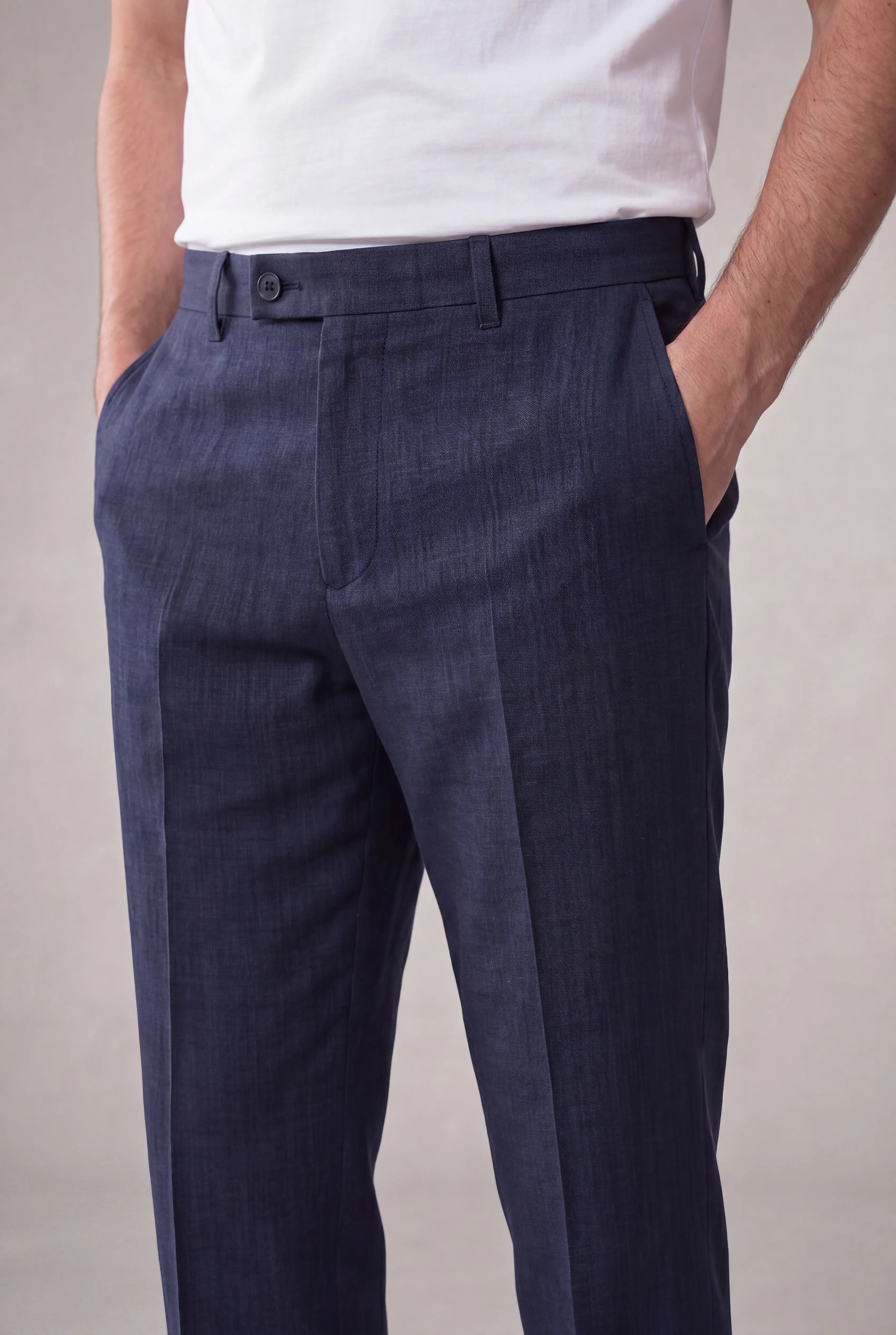 Brelvino Linen Trousers Navy