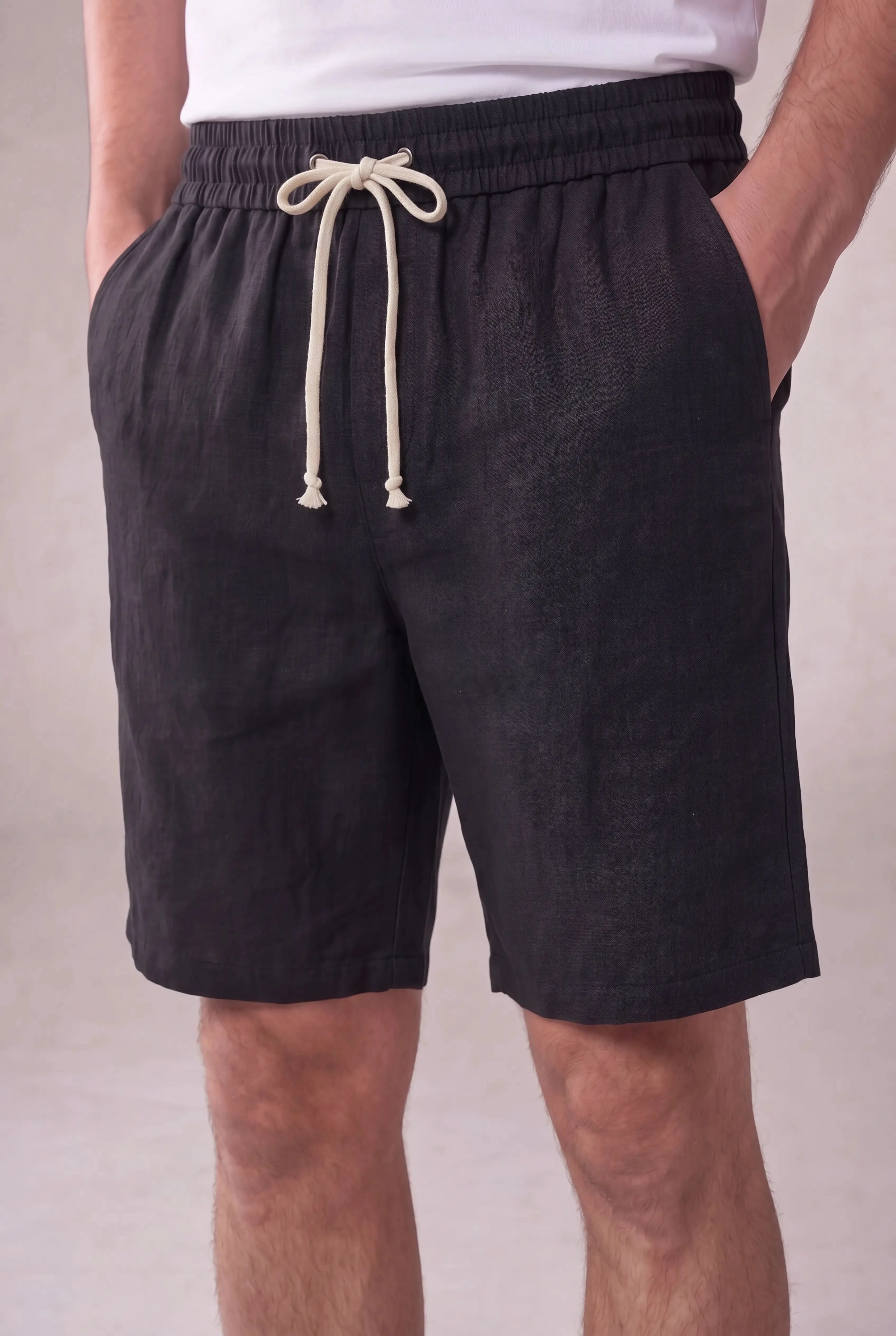 Lecce Linen Shorts Black