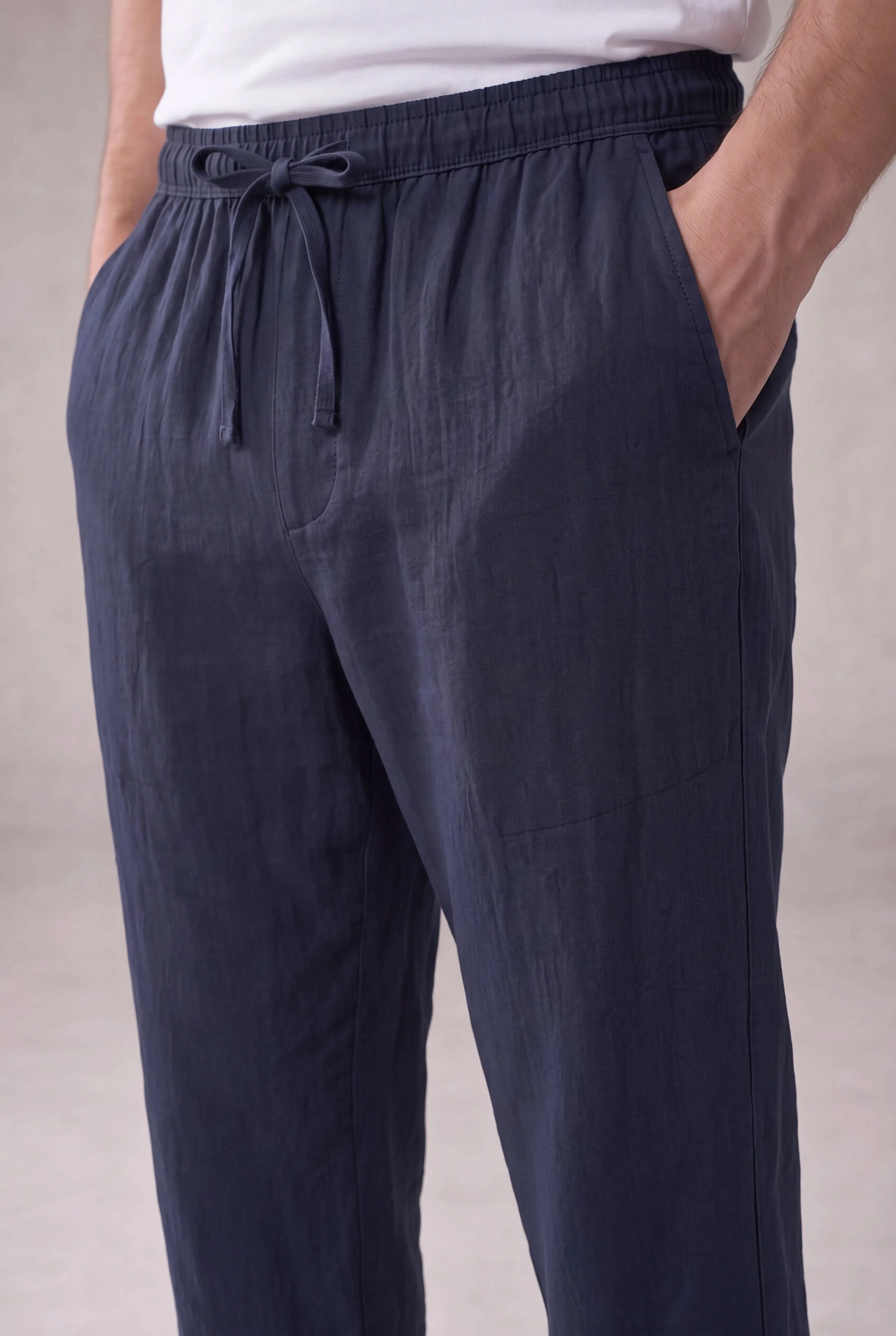 Belvaro Linen Trousers Blue