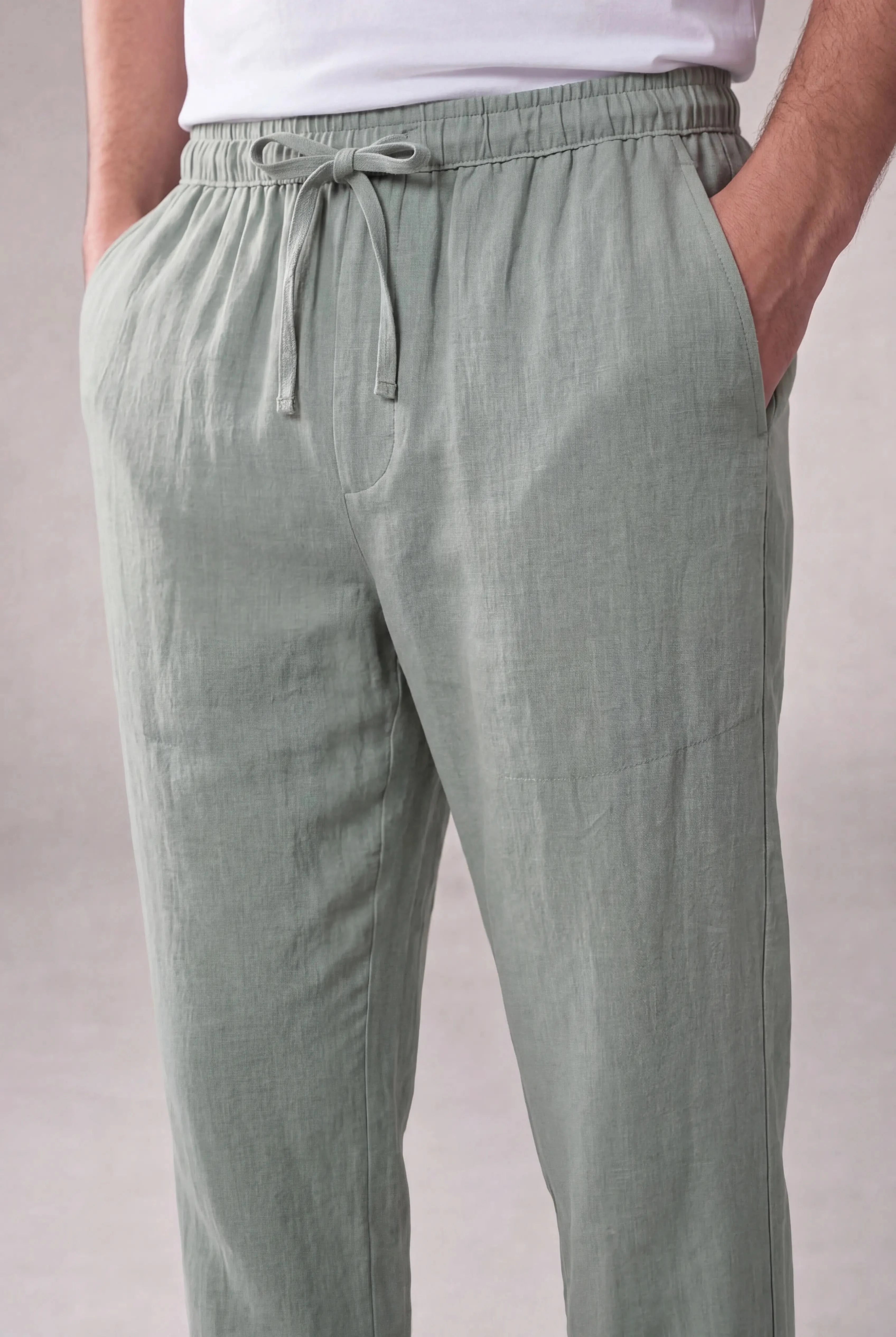 Marvaro Linen Trousers Green