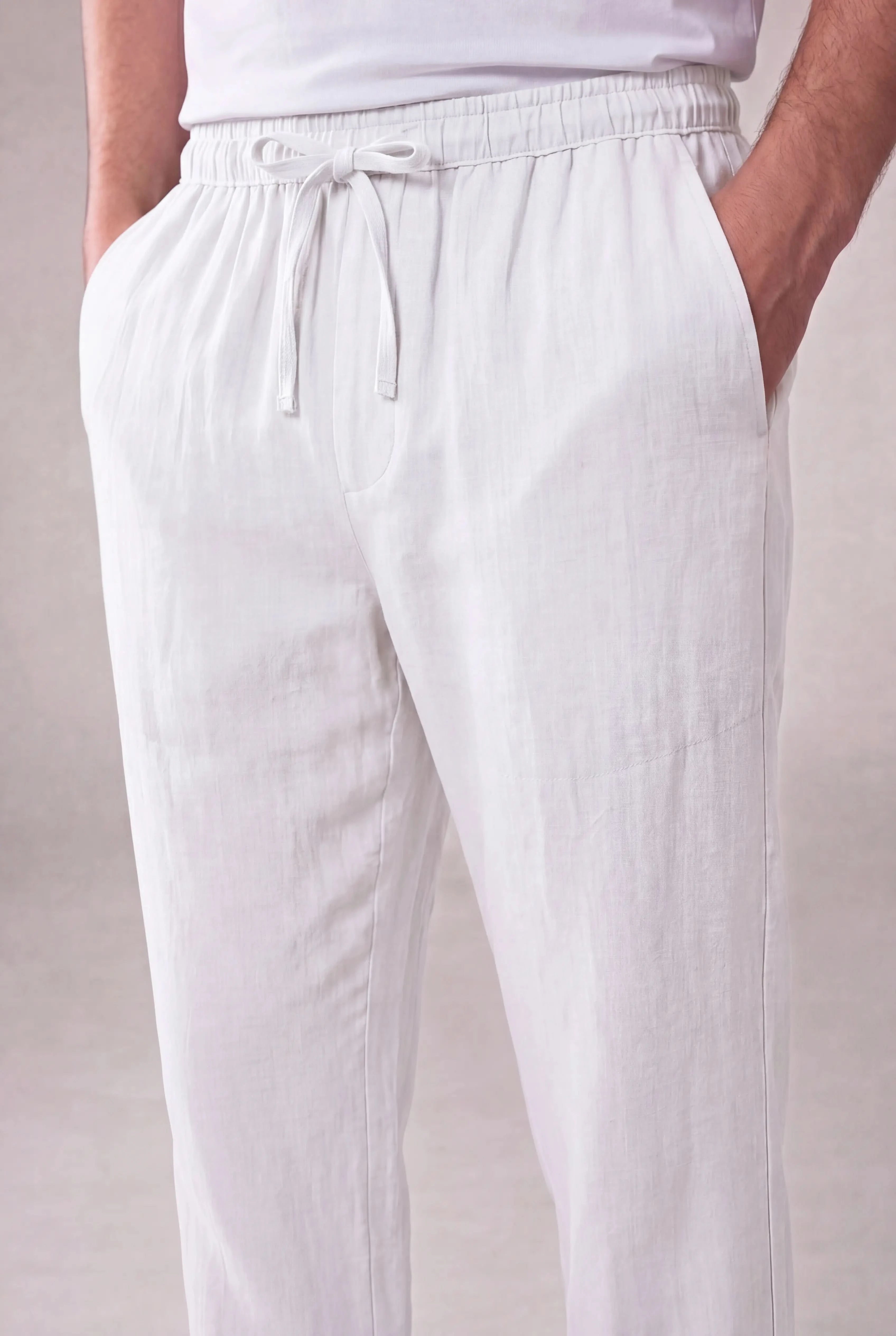 Marvaro Linen Trousers White