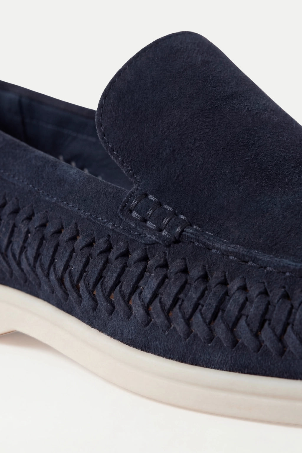 Nervino Suède Woven Loafer Navy
