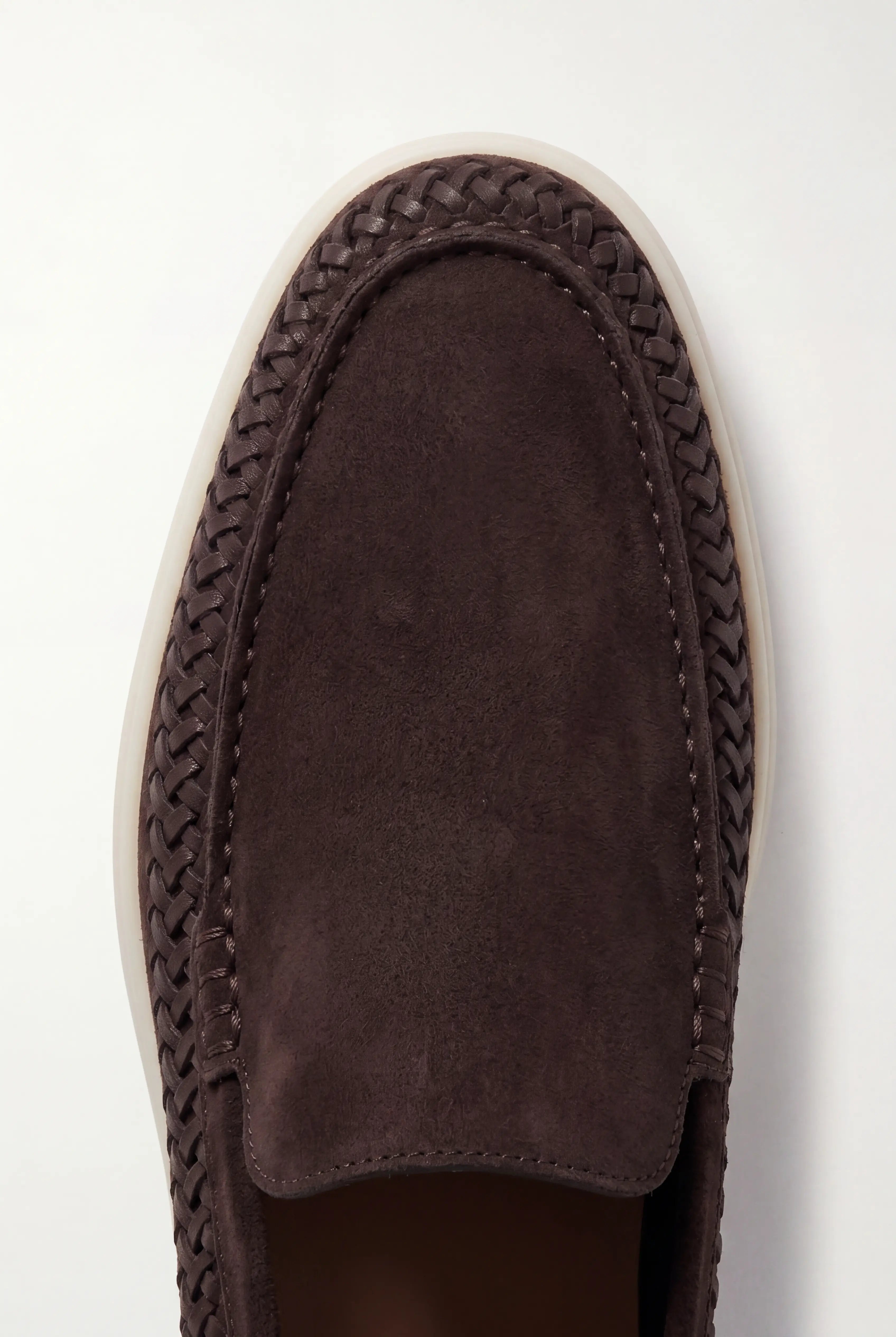 Nervino Suède Woven Loafer Dark Brown