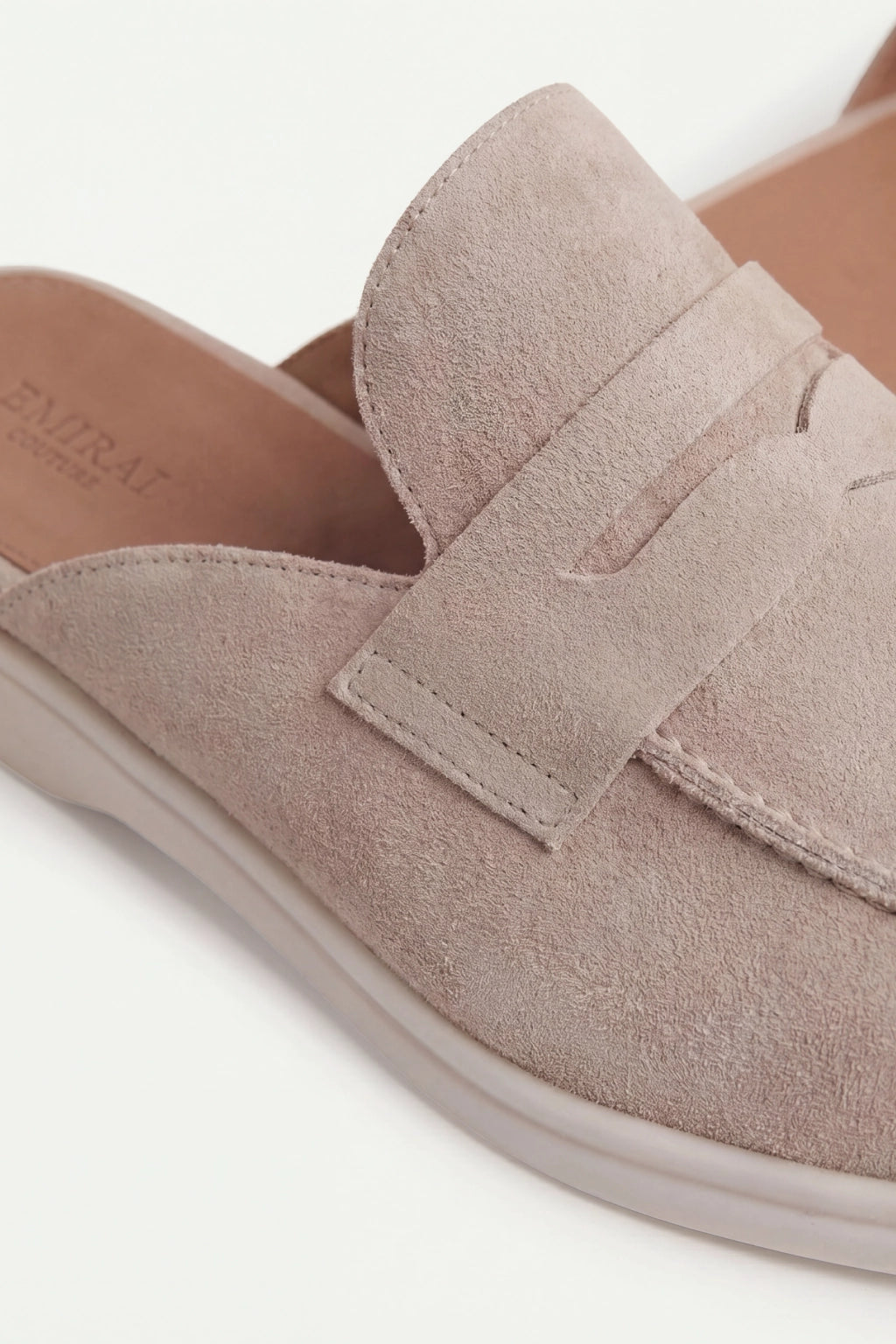 Beige Suède Portside Mule