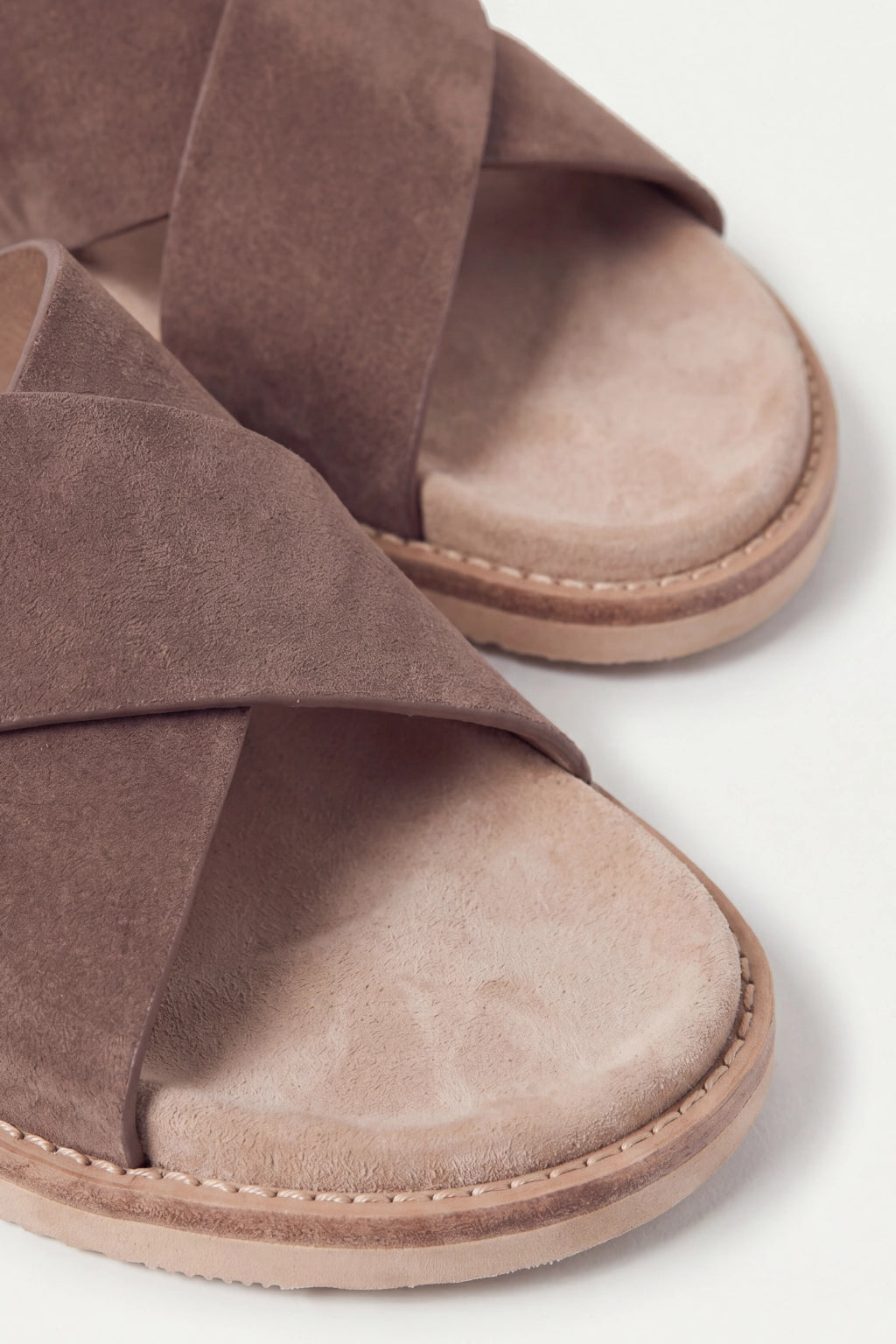 Brescaro Suède Cross Slide Mocha