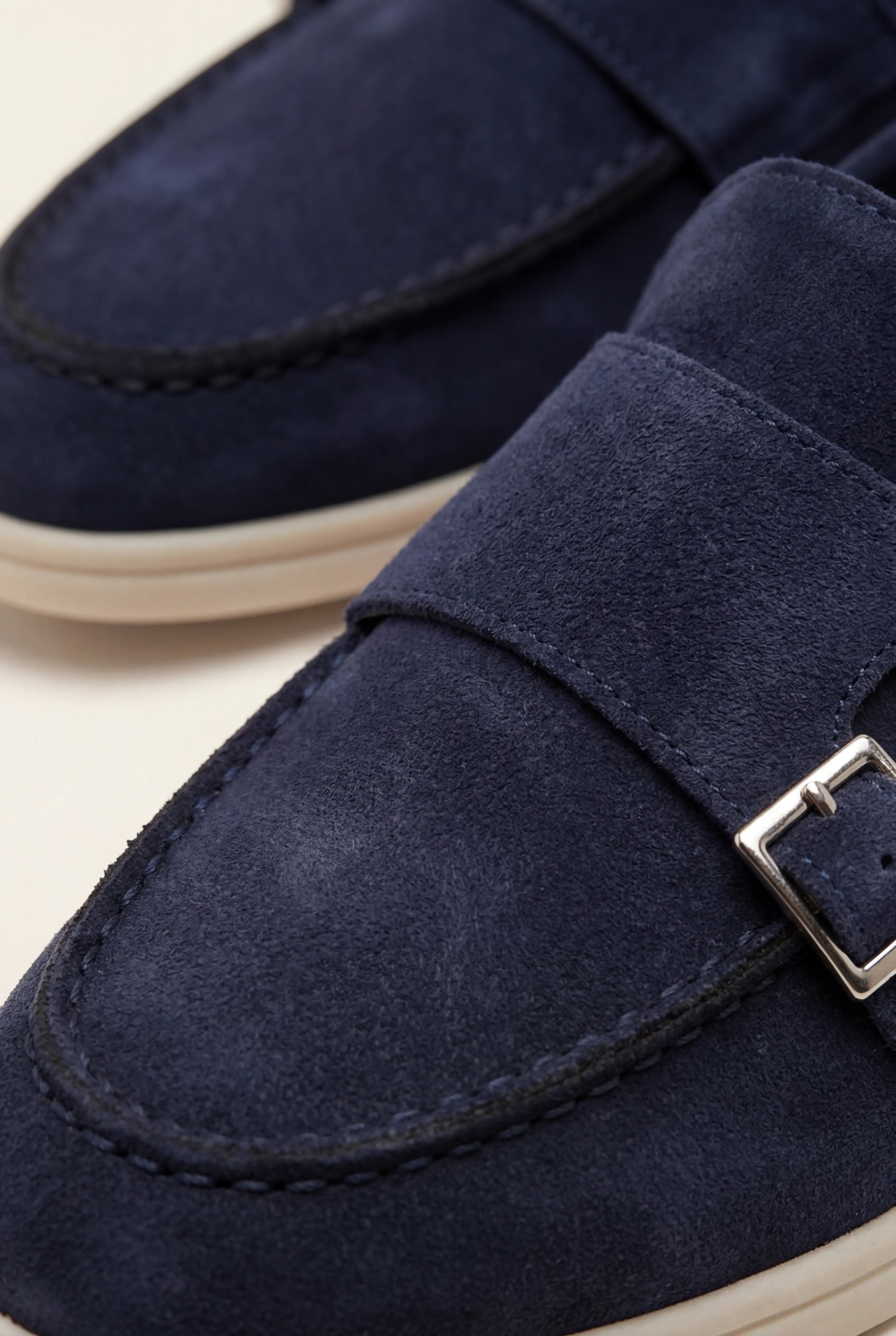 Telvino Suède Monk Loafer Navy