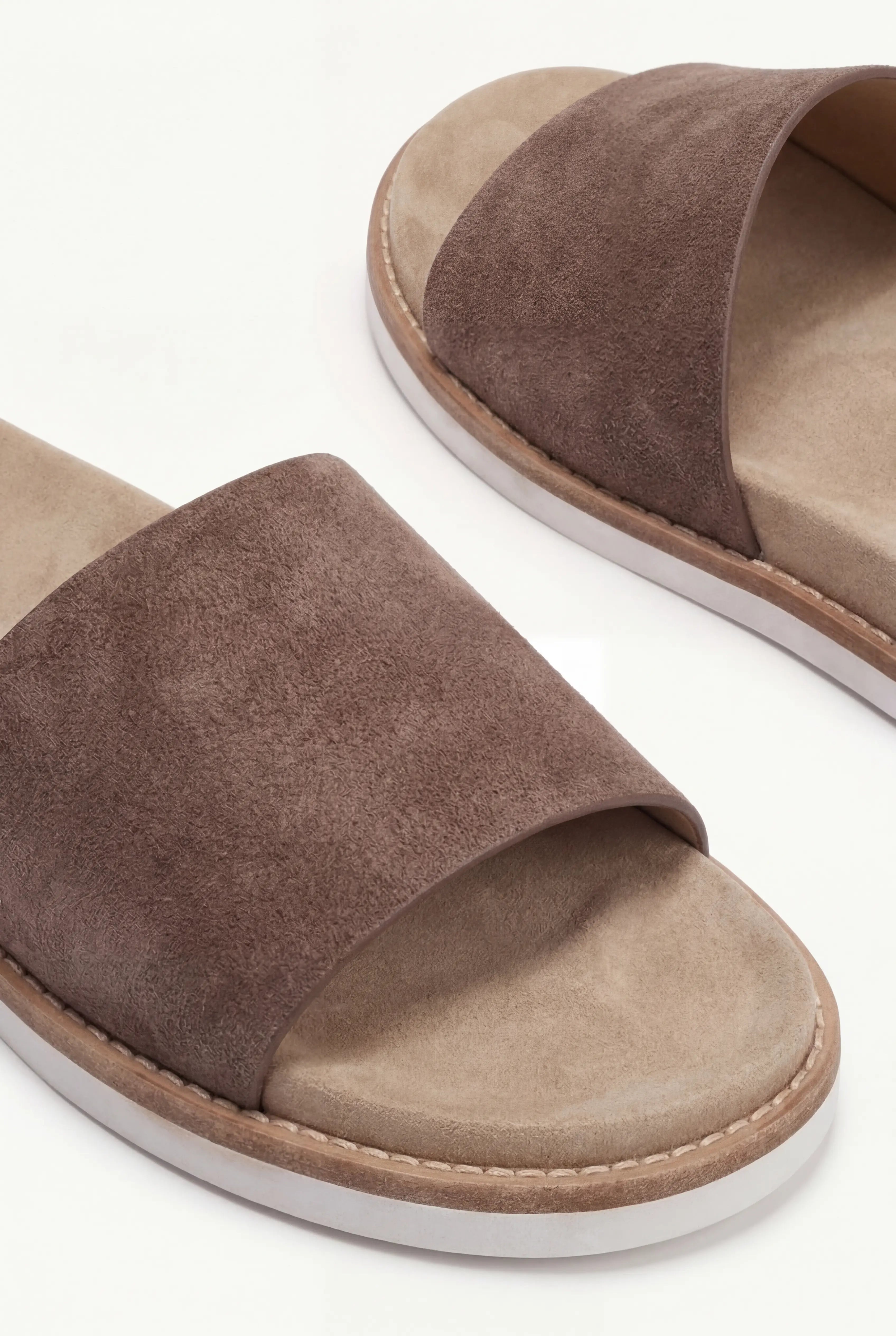 Nervaro Leather Slip Grey Brown