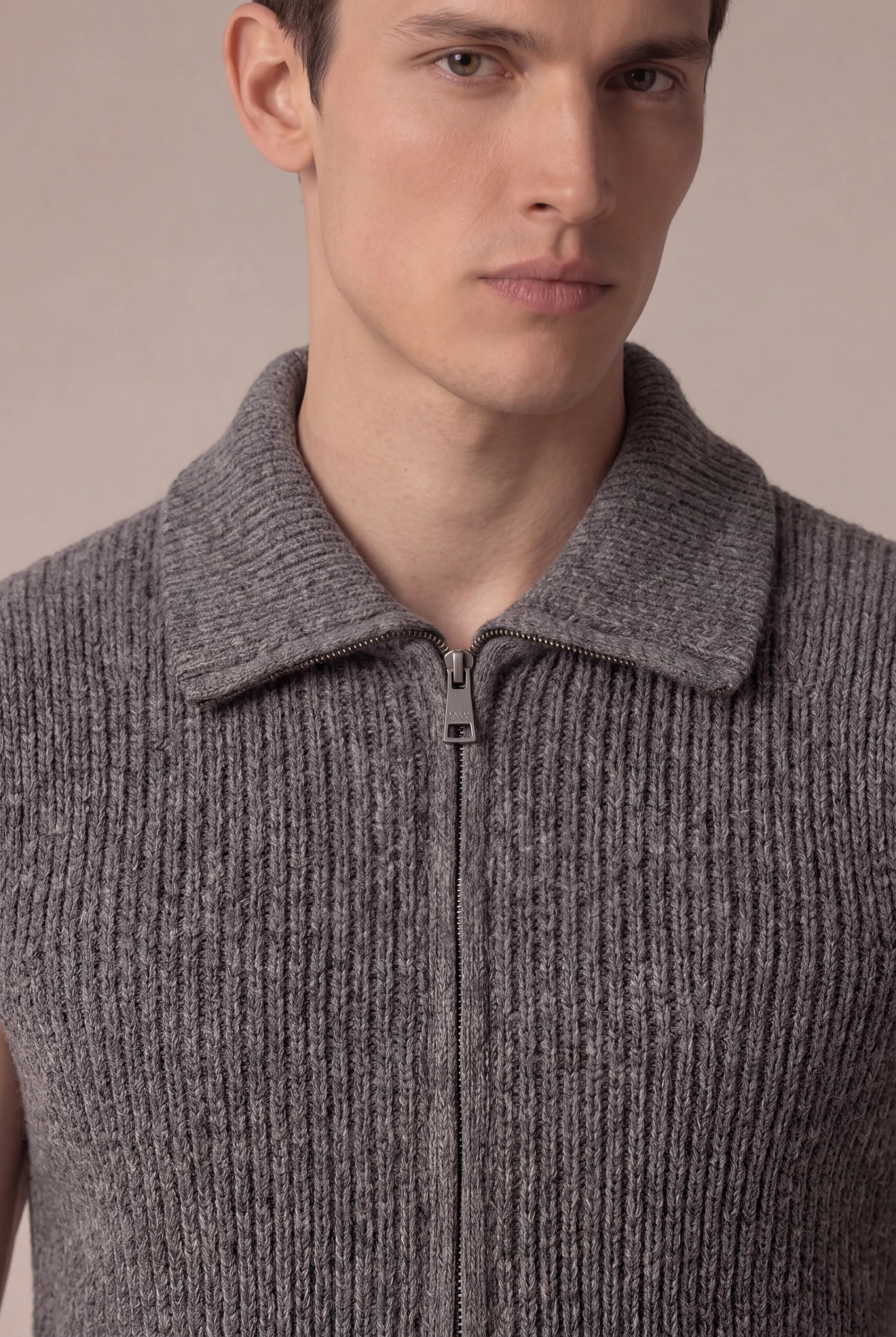 Grendaro Merino Knit Vest Grey