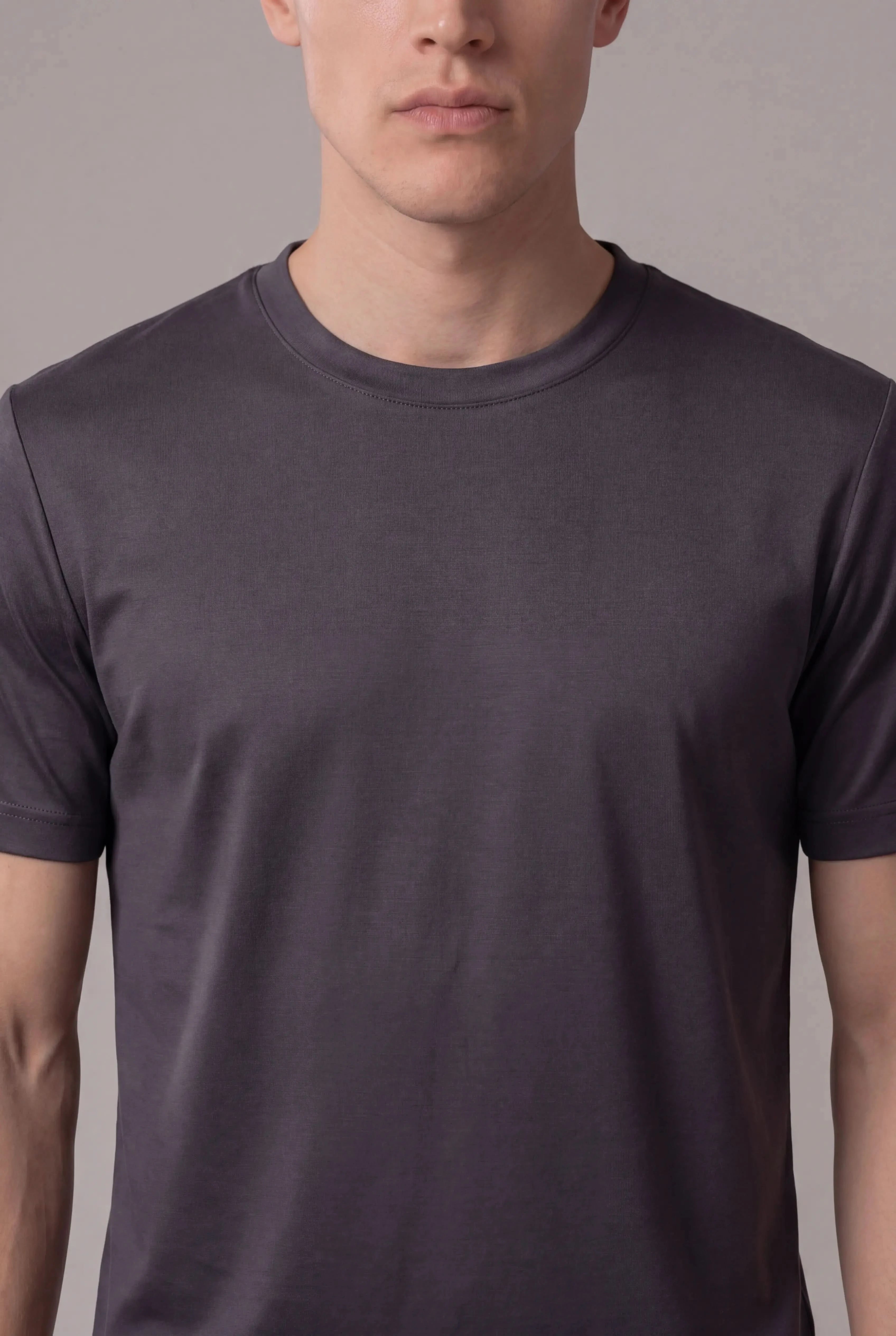 Delvino Cotton Tee Grey