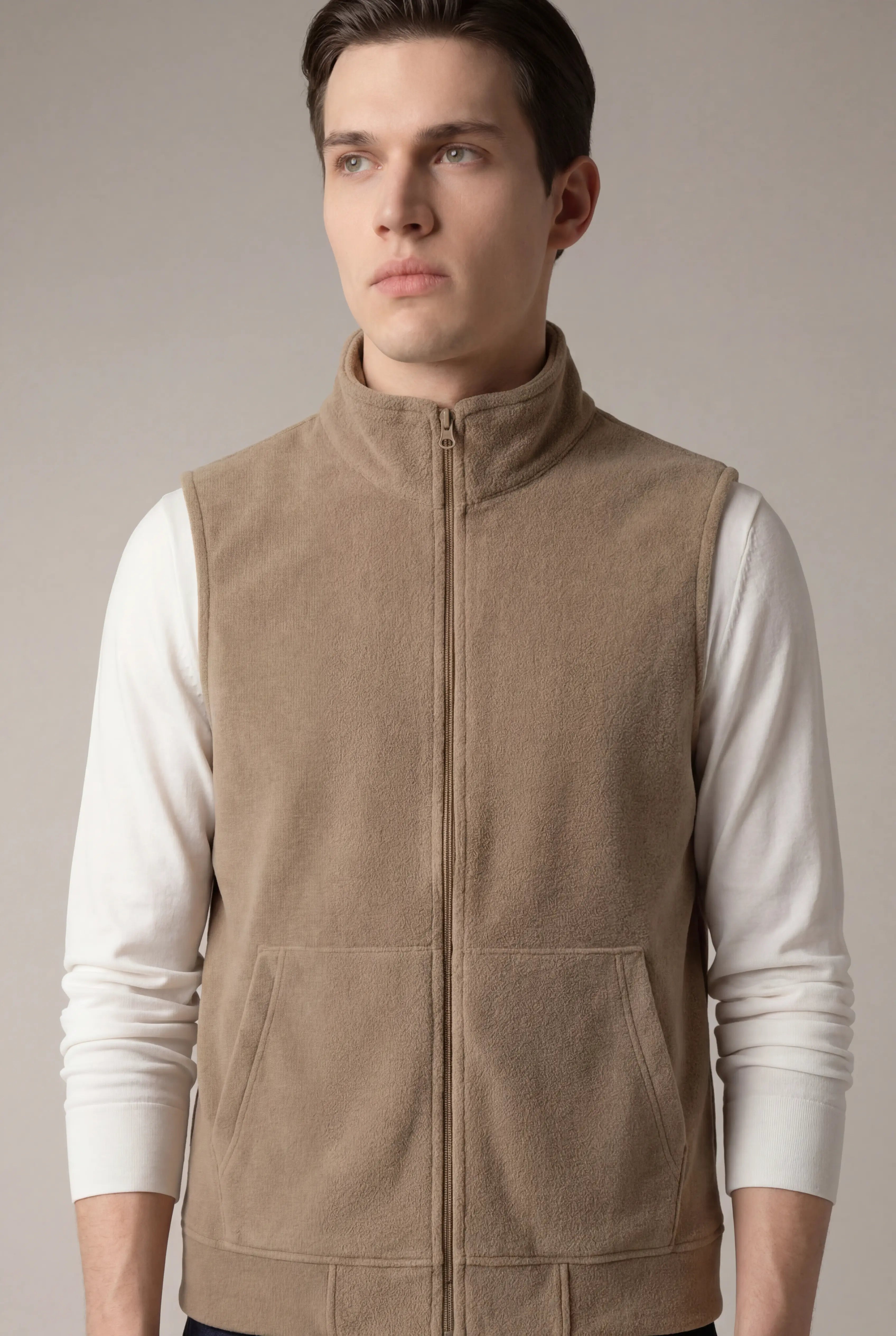 Corvaro Fleece Vest Beige