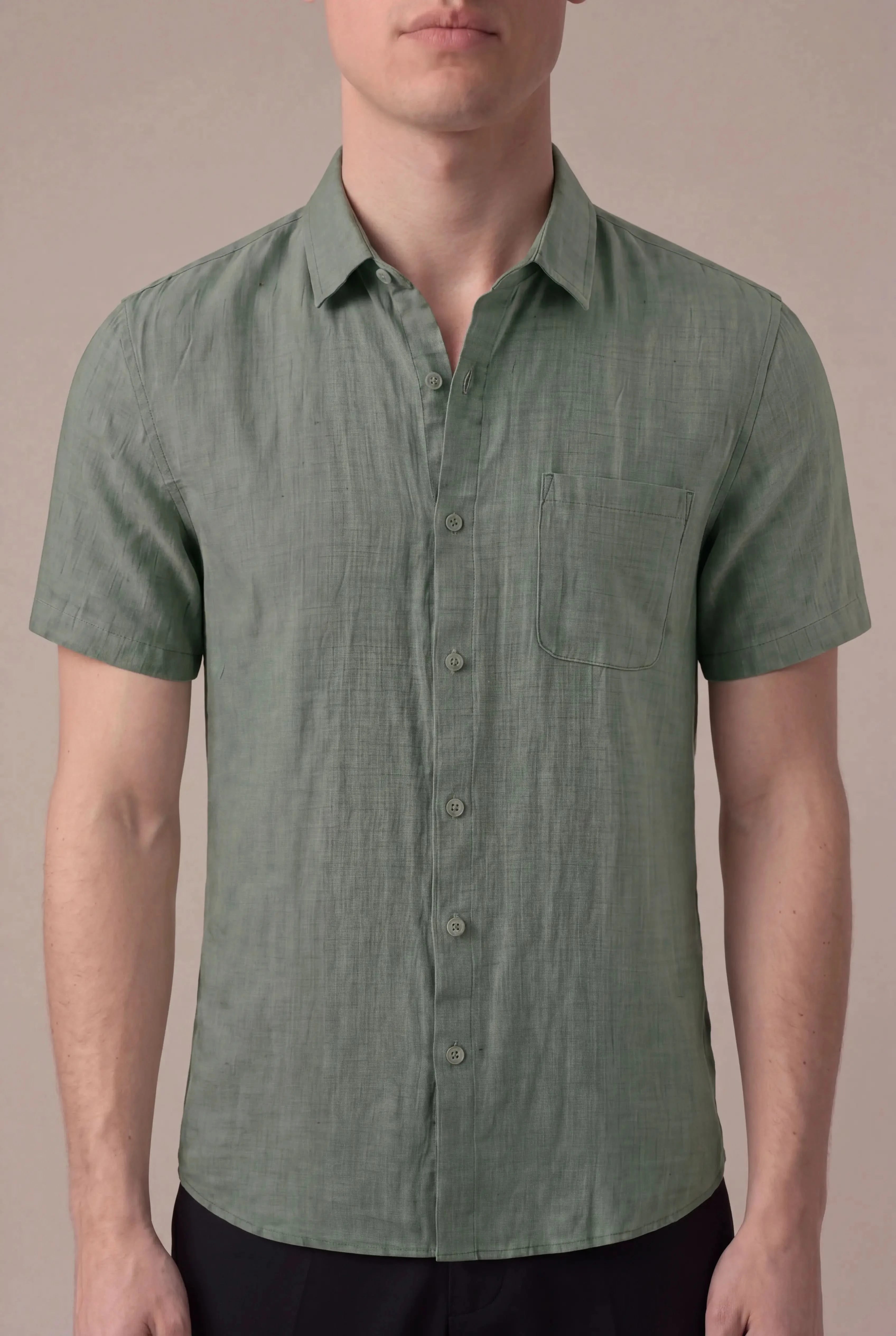 Relvino Linen Shirt Green