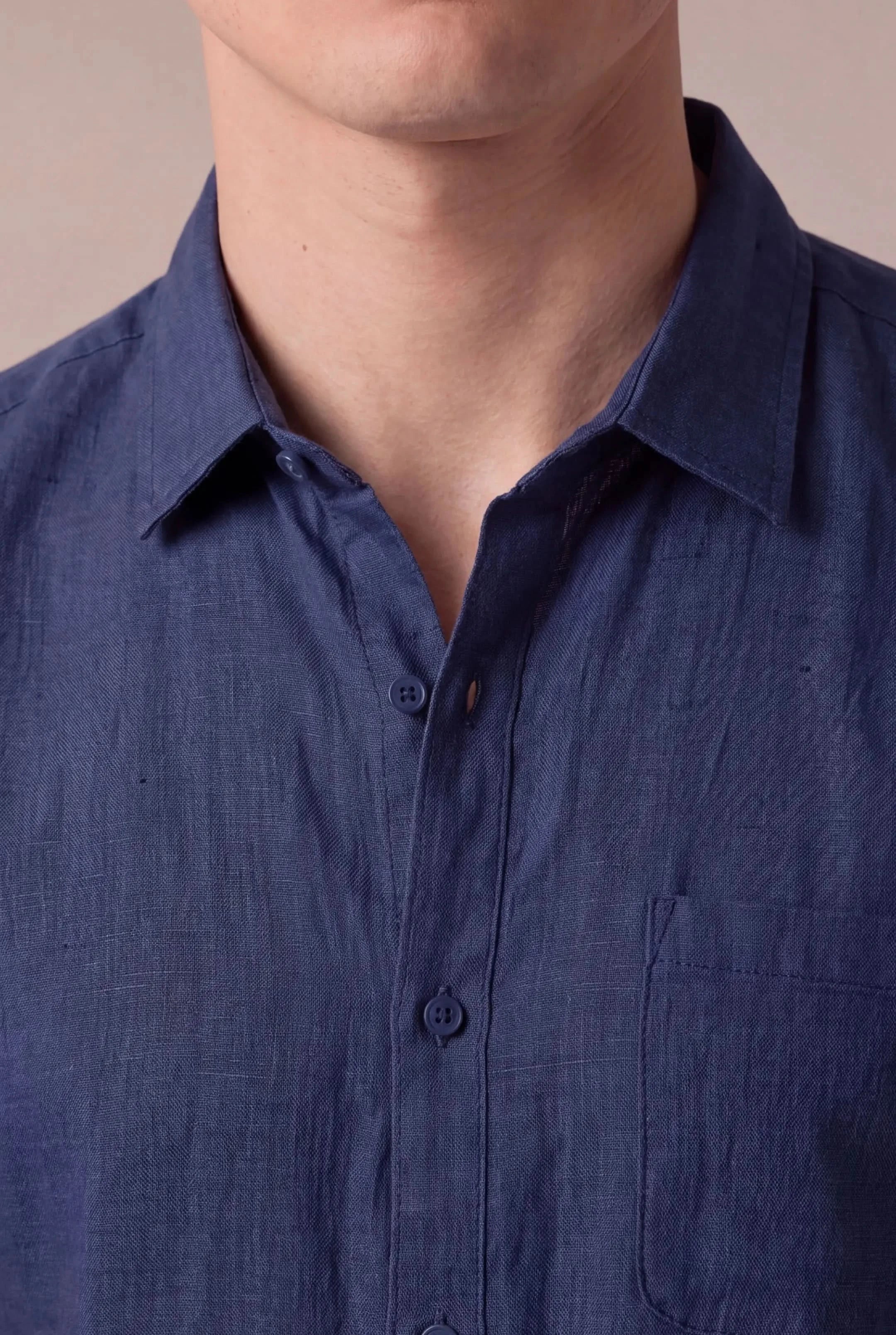 Relvino Linen Shirt Blue