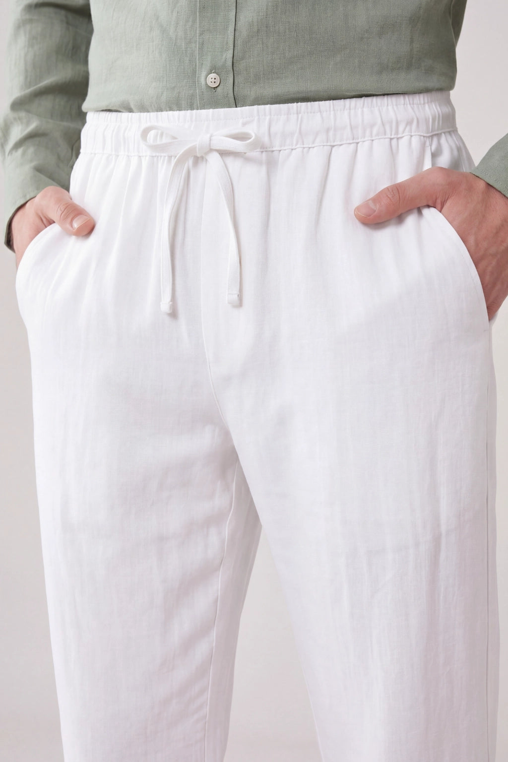 Belvaro Linen Trousers White