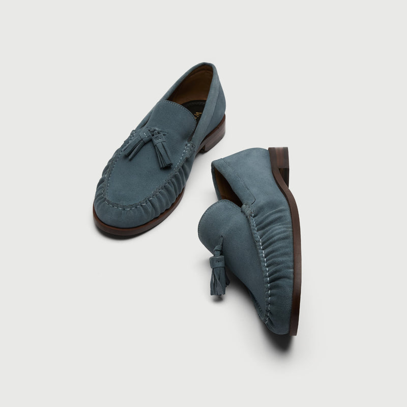 Blue Suède Tassel Loafer