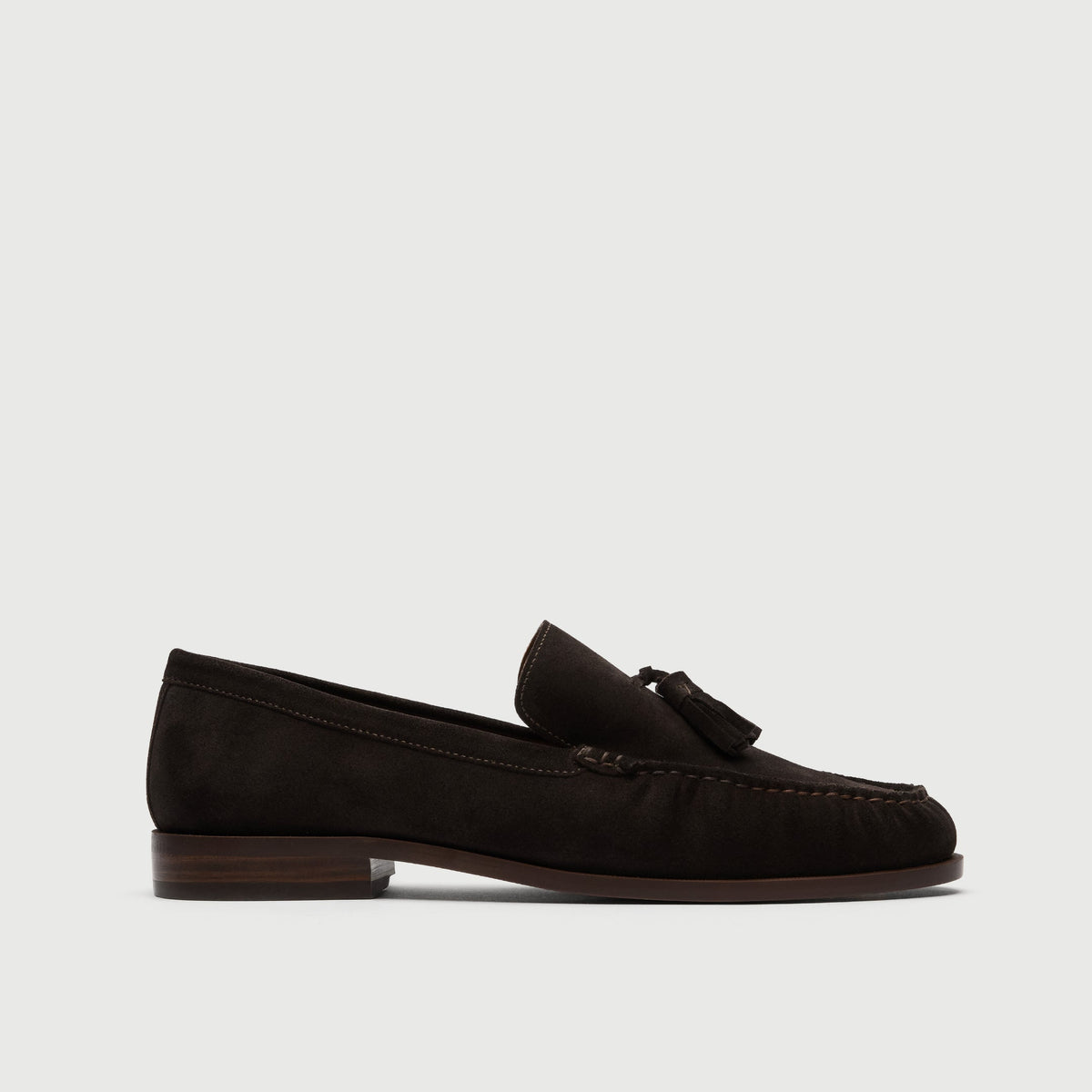 Dark Brown Suède Tassel Loafer