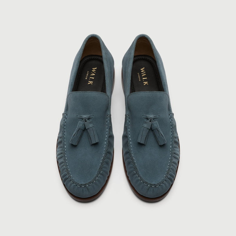 Blue Suède Tassel Loafer