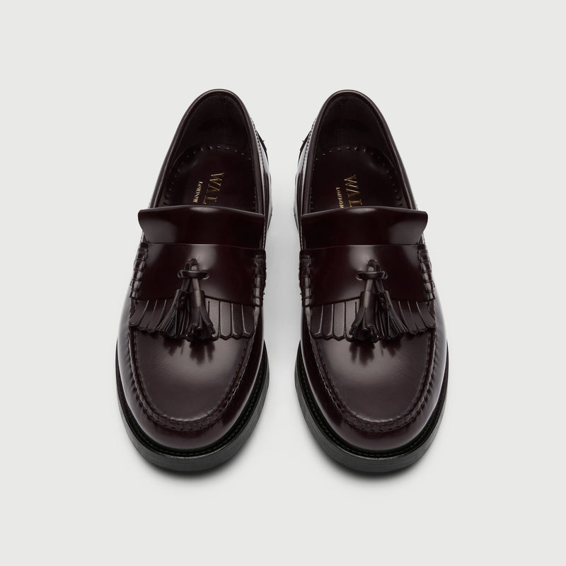 Oxblood Leather Fringe Tassel Loafer
