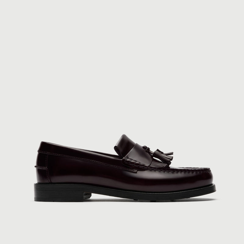 Oxblood Leather Fringe Tassel Loafer