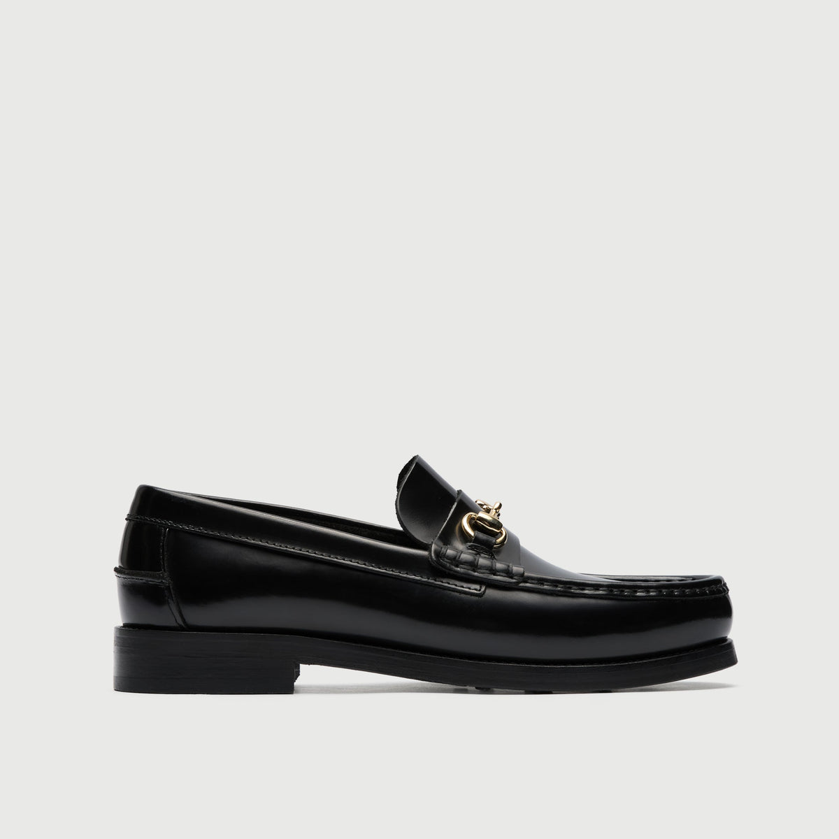 Black Suède Horse Bit Loafer