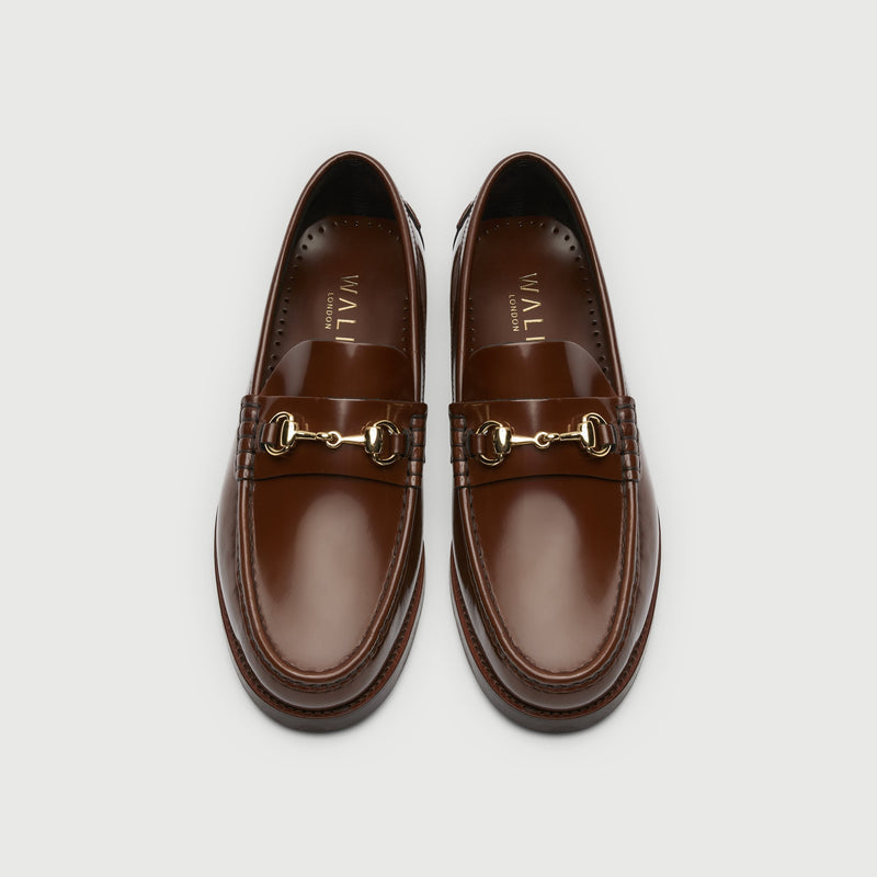 Tan Suède Horse Bit Loafer