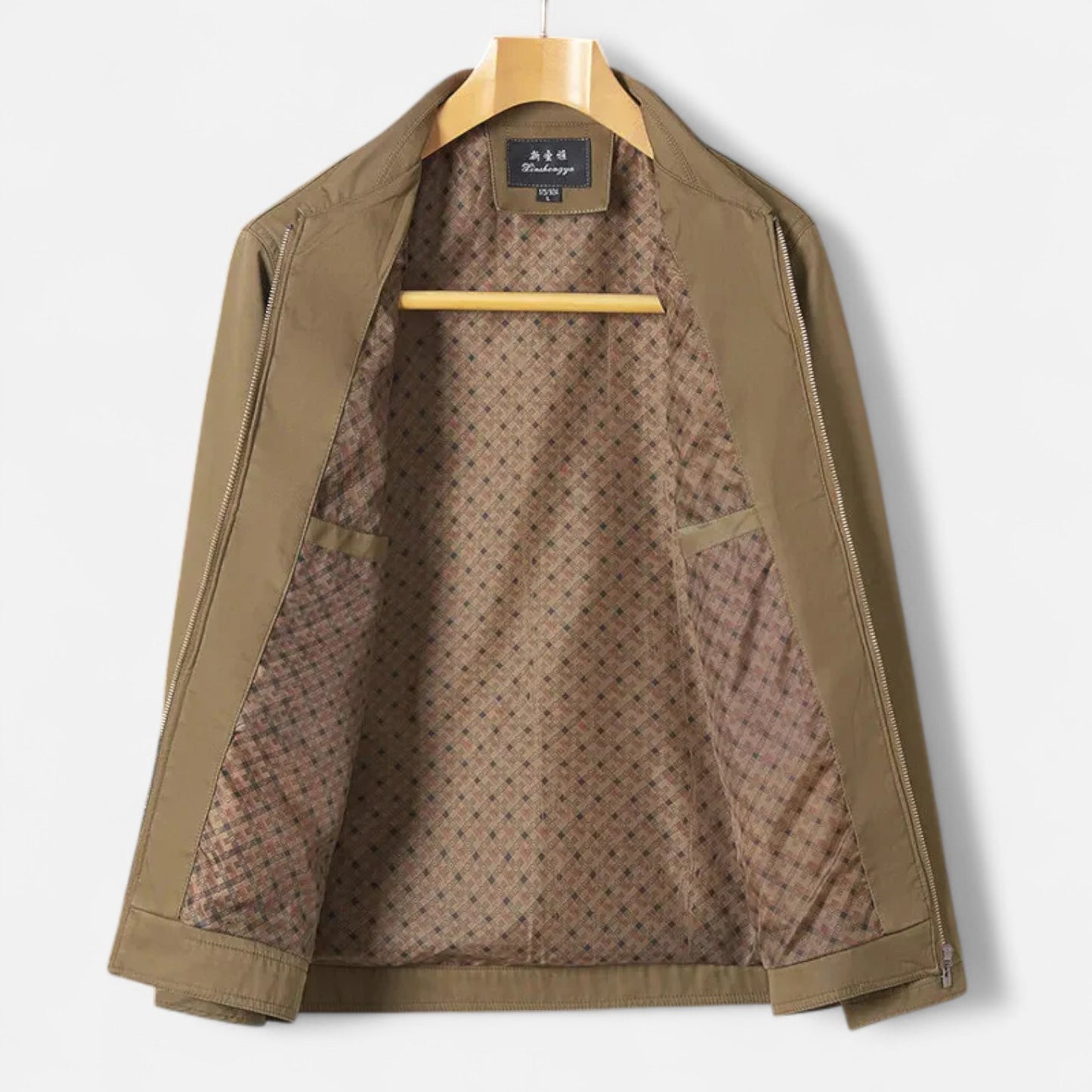 The Gentleman’s Brand | Fairford Harrington Jacket – Men’s Lightweight Cotton Zip Jacket with Point Collar