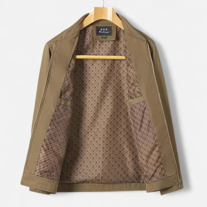 The Gentleman’s Brand | Fairford Harrington Jacket – Men’s Lightweight Cotton Zip Jacket with Point Collar