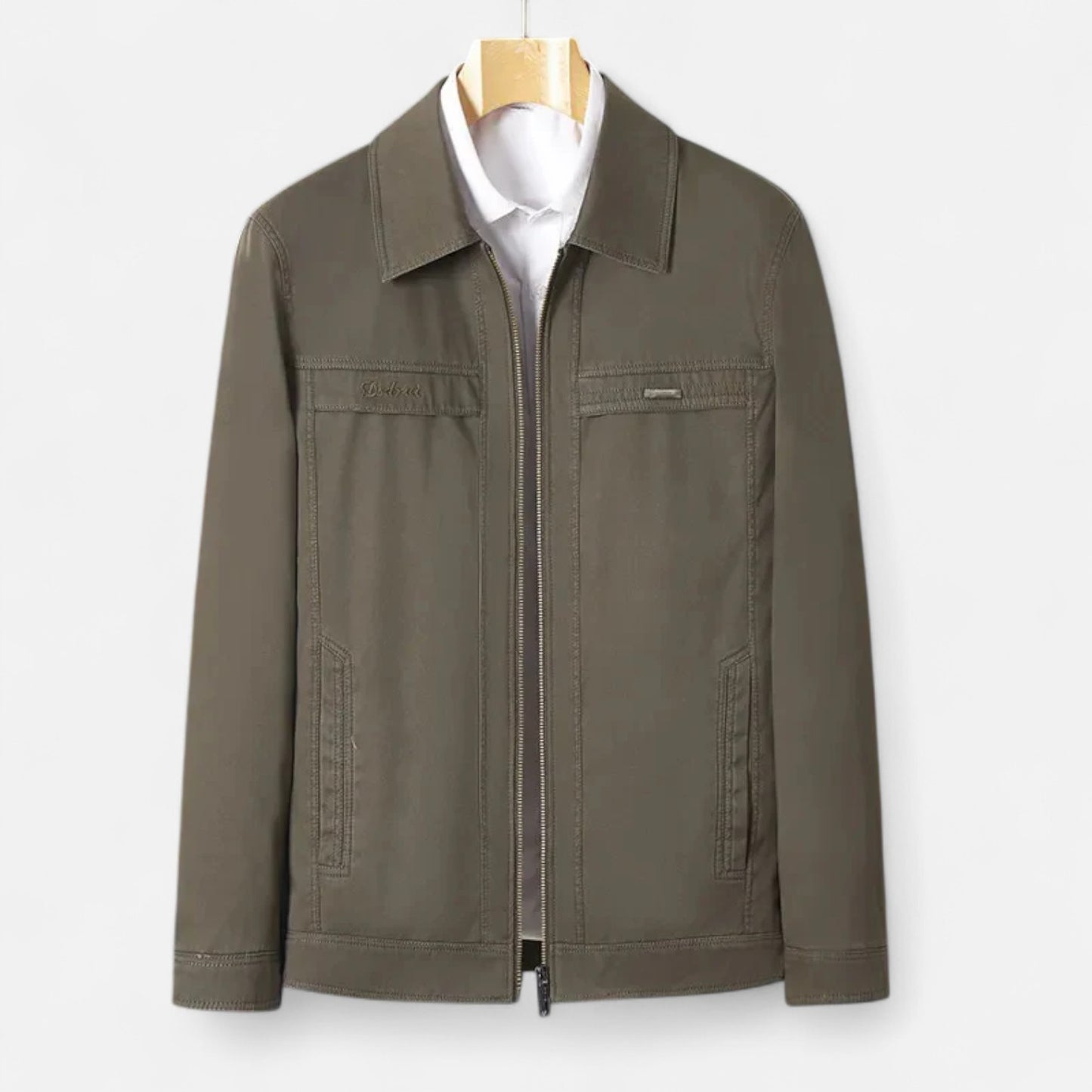 The Gentleman’s Brand | Fairford Harrington Jacket – Men’s Lightweight Cotton Zip Jacket with Point Collar