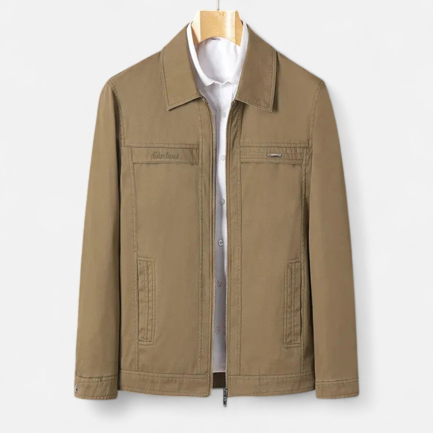 The Gentleman’s Brand | Fairford Harrington Jacket – Men’s Lightweight Cotton Zip Jacket with Point Collar