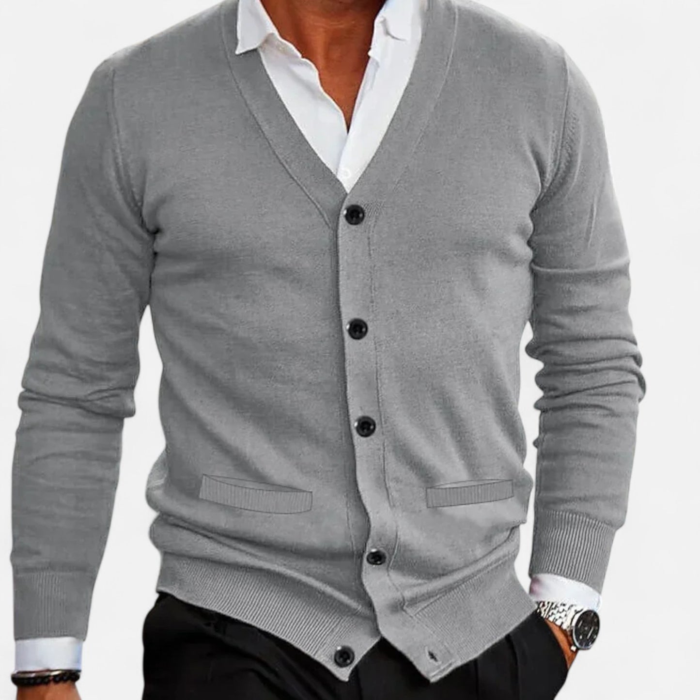 The Gentleman’s Brand | Strictly Cardigan – V-Neck Button-Up Knitwear for Men’s Casual Layering