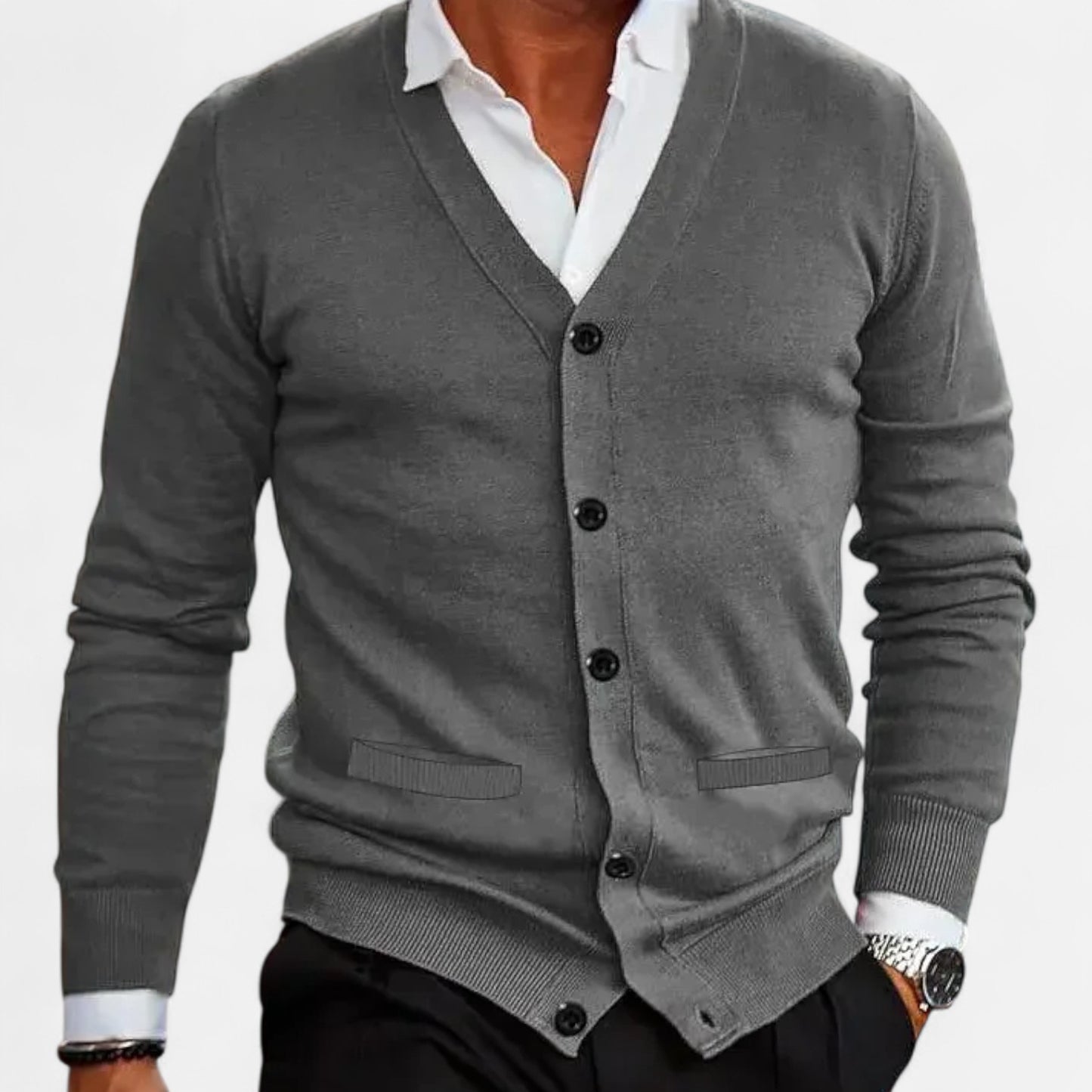 The Gentleman’s Brand | Strictly Cardigan – V-Neck Button-Up Knitwear for Men’s Casual Layering