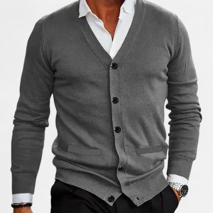 The Gentleman’s Brand | Strictly Cardigan – V-Neck Button-Up Knitwear for Men’s Casual Layering