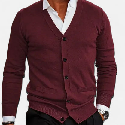The Gentleman’s Brand | Strictly Cardigan – V-Neck Button-Up Knitwear for Men’s Casual Layering