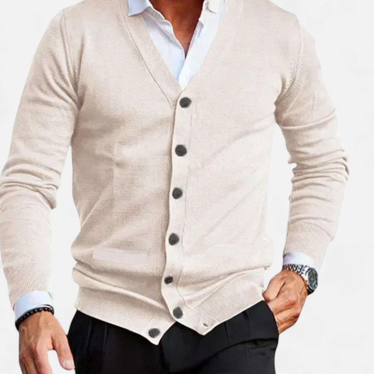 The Gentleman’s Brand | Strictly Cardigan – V-Neck Button-Up Knitwear for Men’s Casual Layering