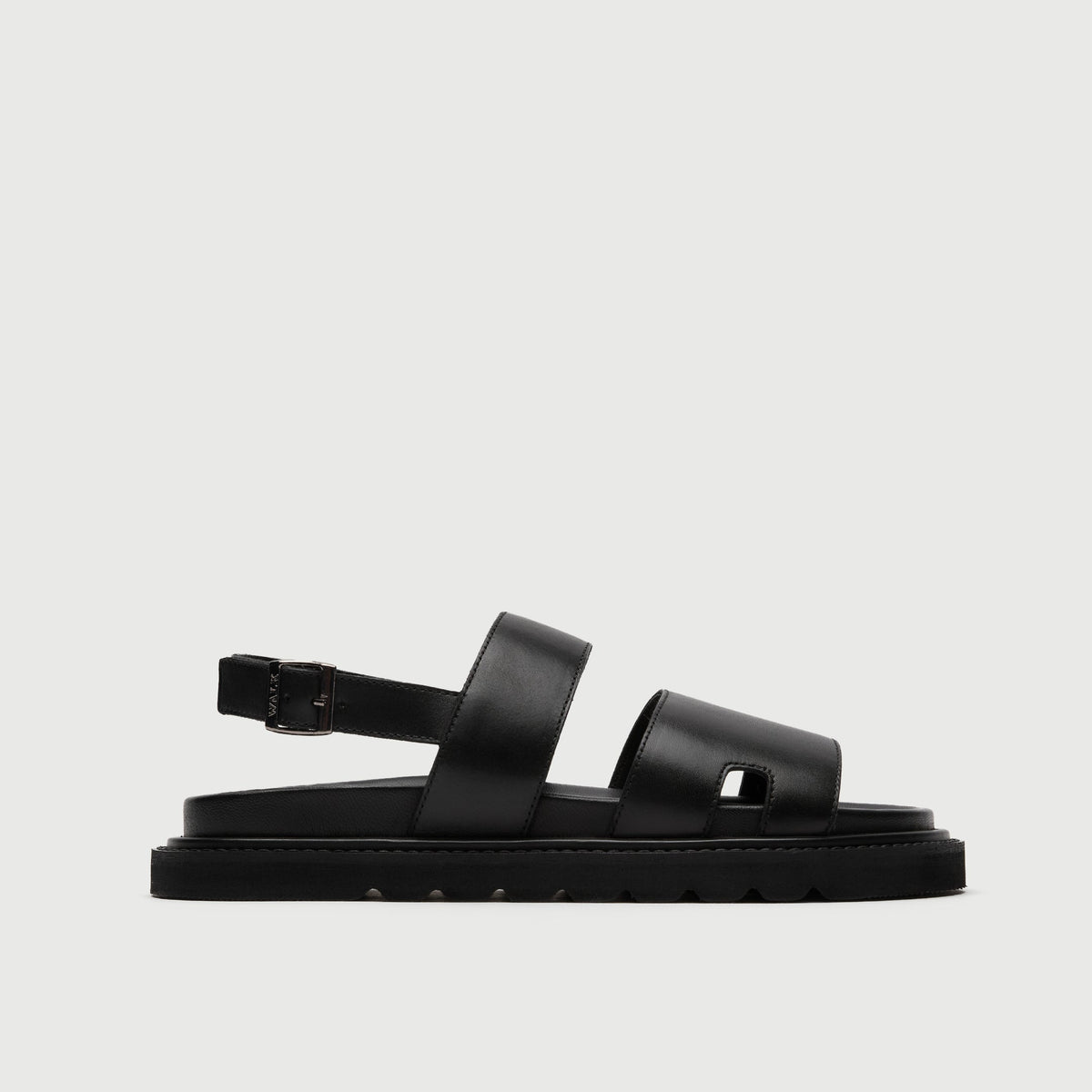 Black Leather Backstrap Sandal