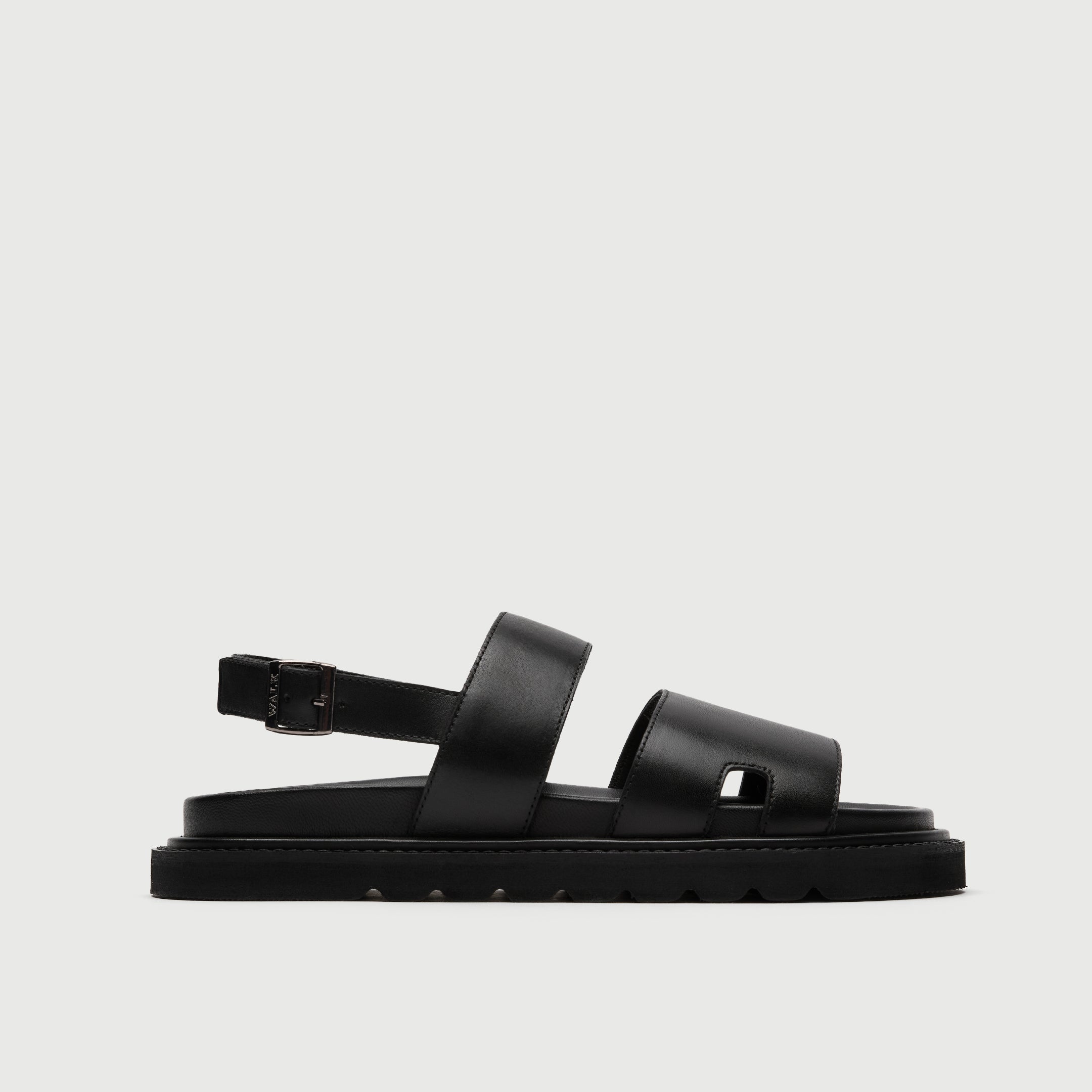 Black Leather Backstrap Sandal
