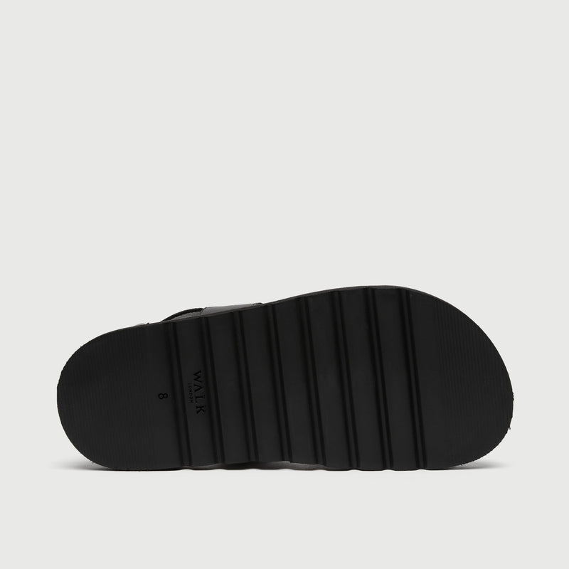 Black Leather Backstrap Sandal
