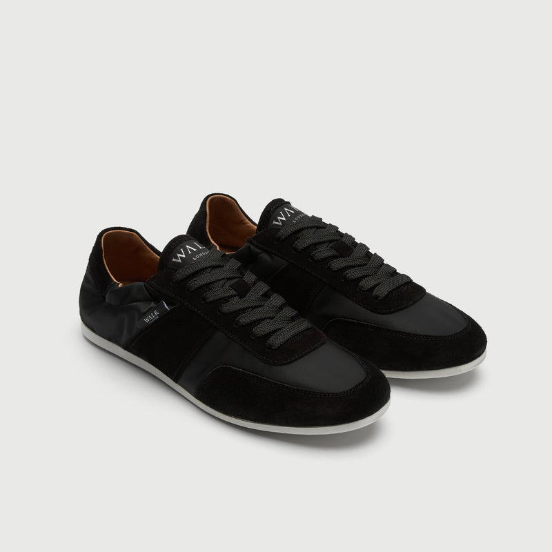 Black Suède And Textile Firenze Trainer