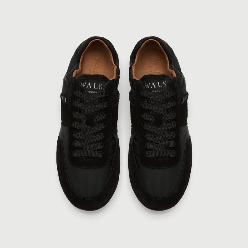 Black Suède And Textile Firenze Trainer