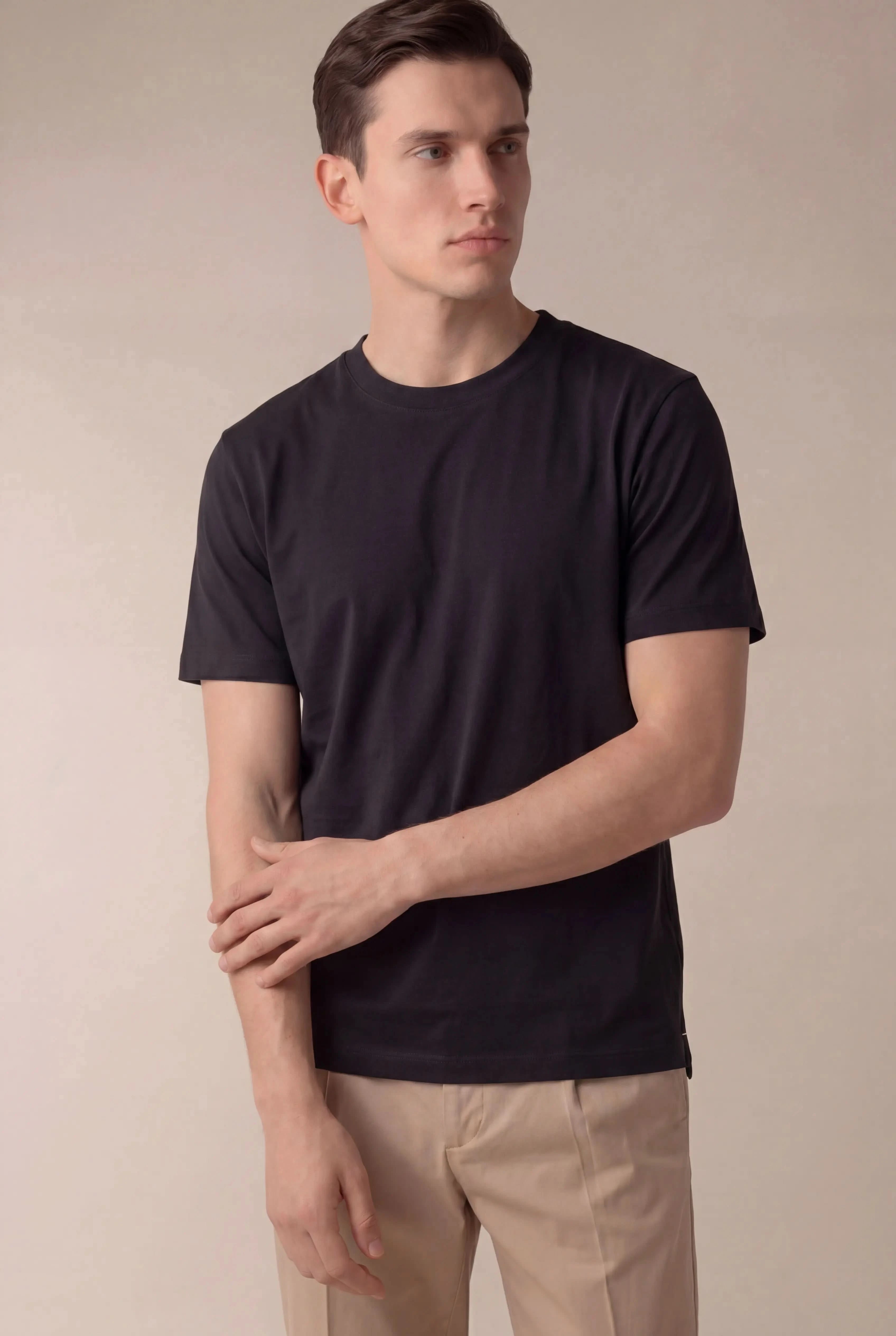 Delvino Cotton Tee Black