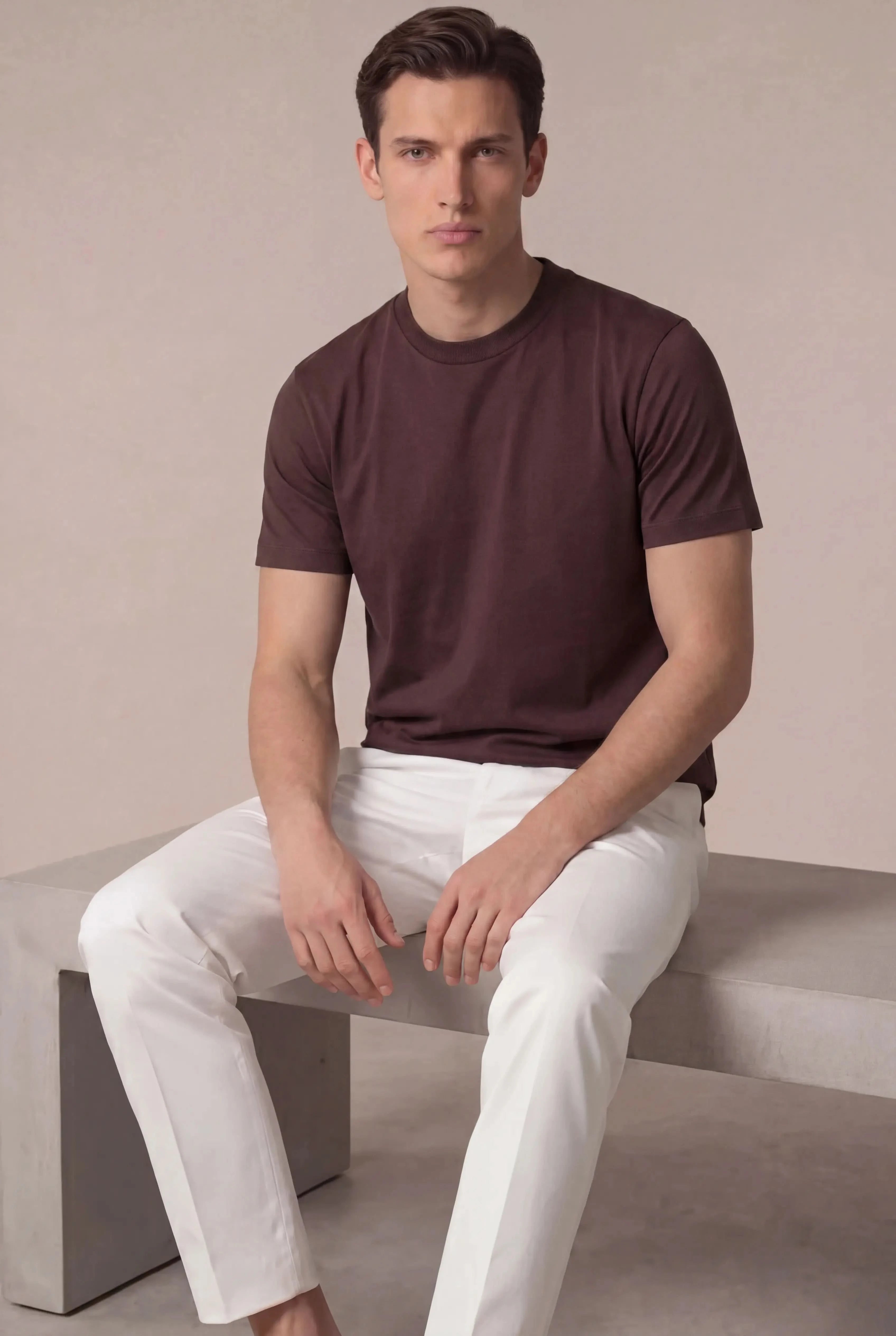 Delvino Cotton Tee Espresso