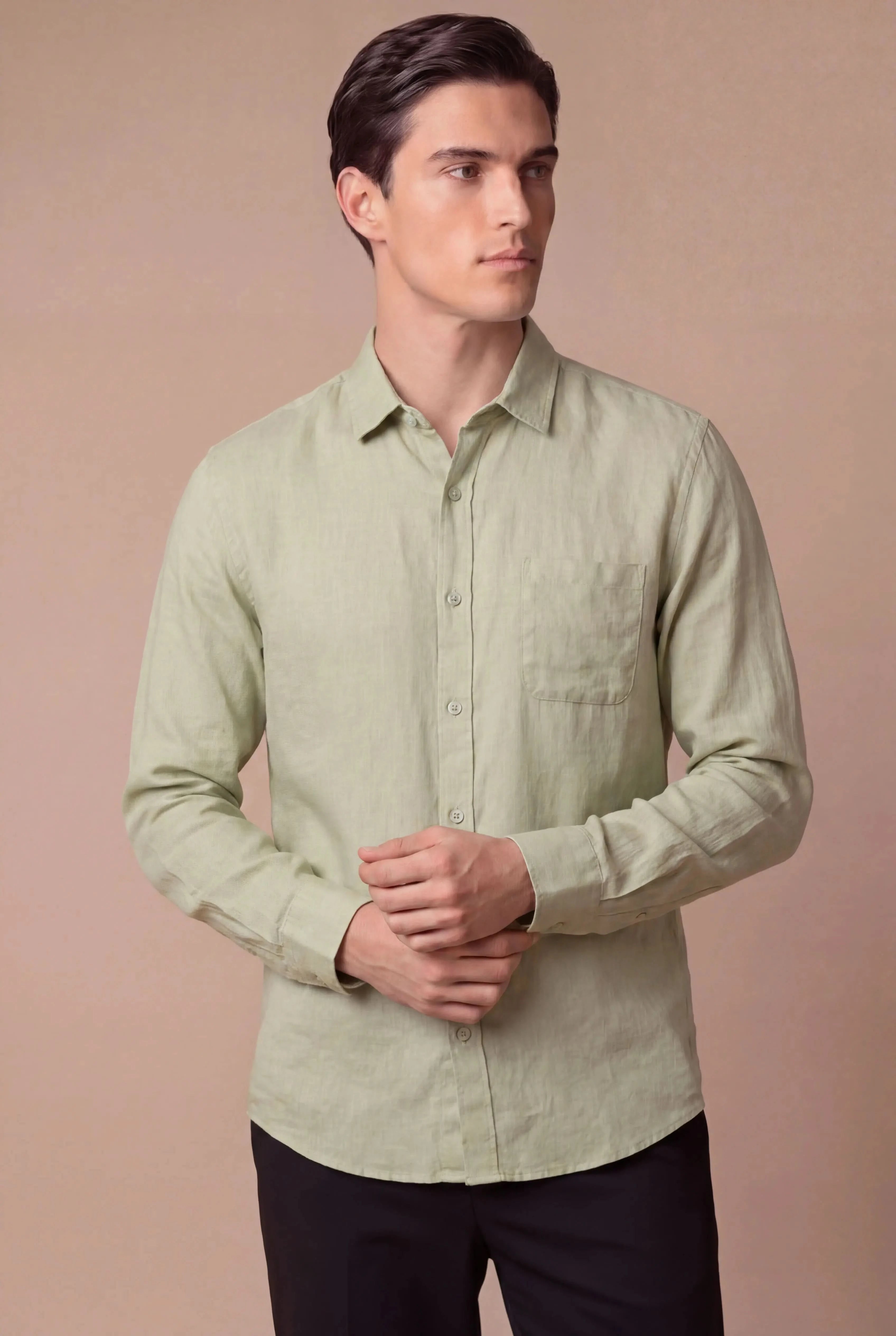 Parvino Linen Shirt Mint Green