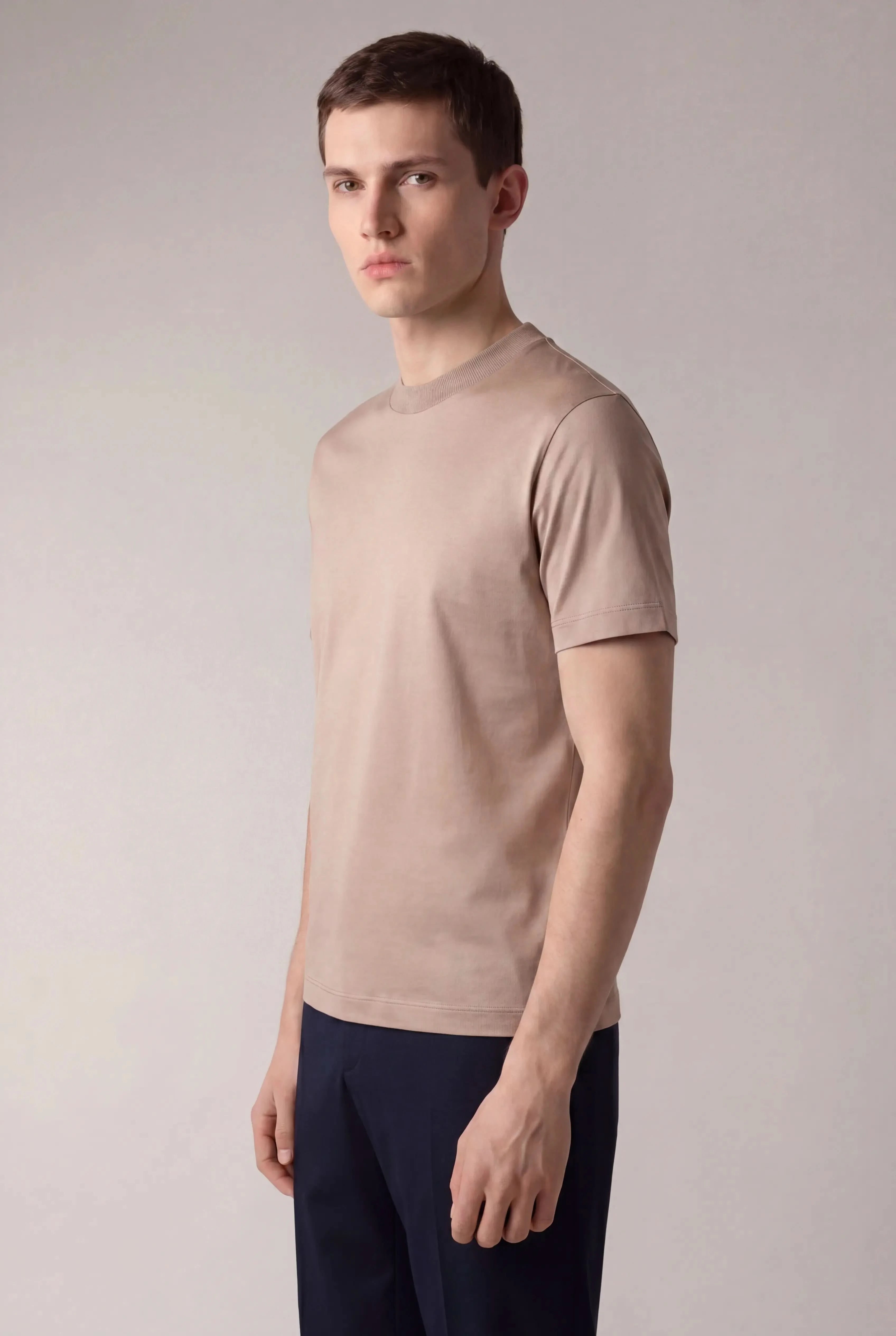 Delvino Cotton Tee Desert Sand