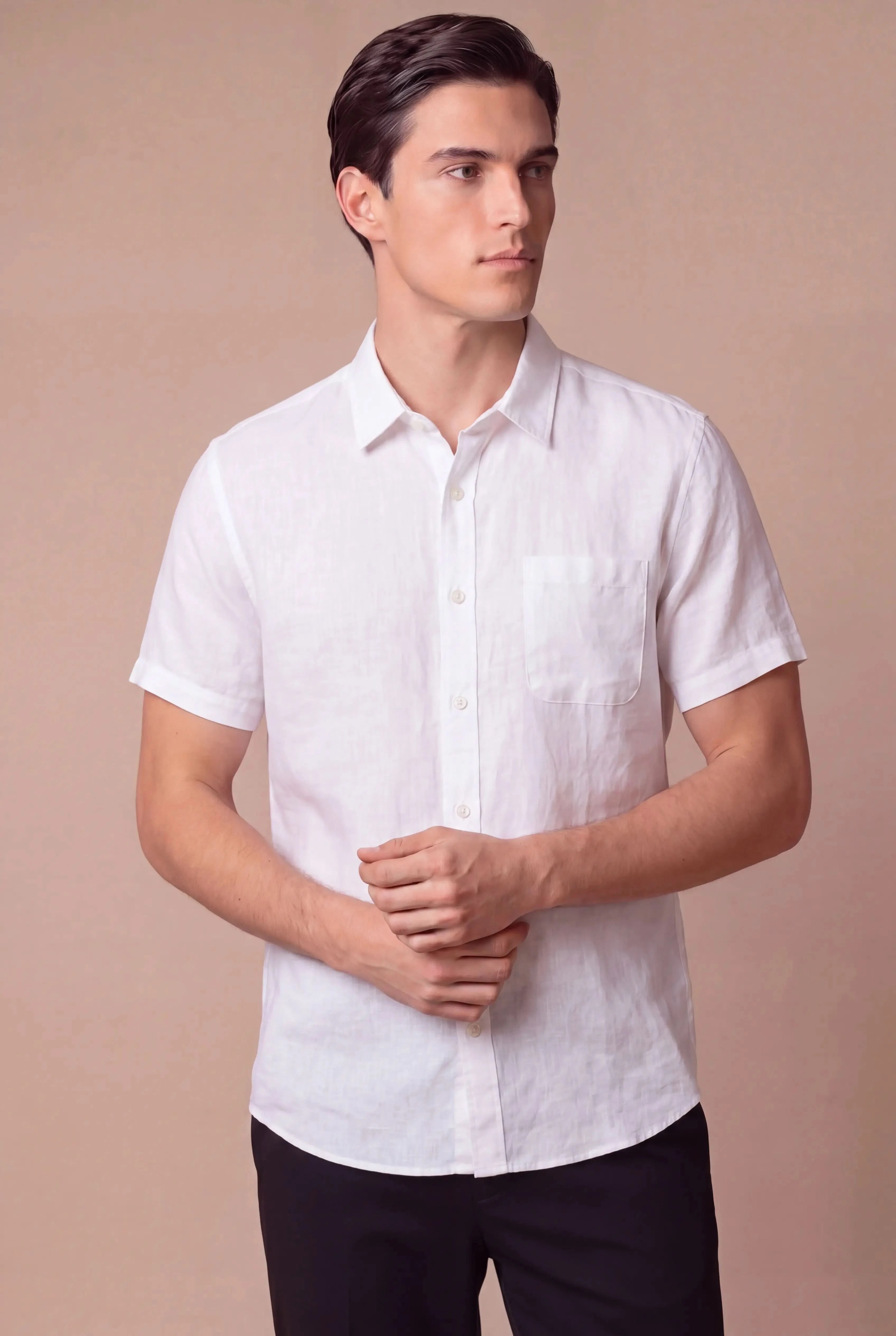Relvino Linen Shirt White