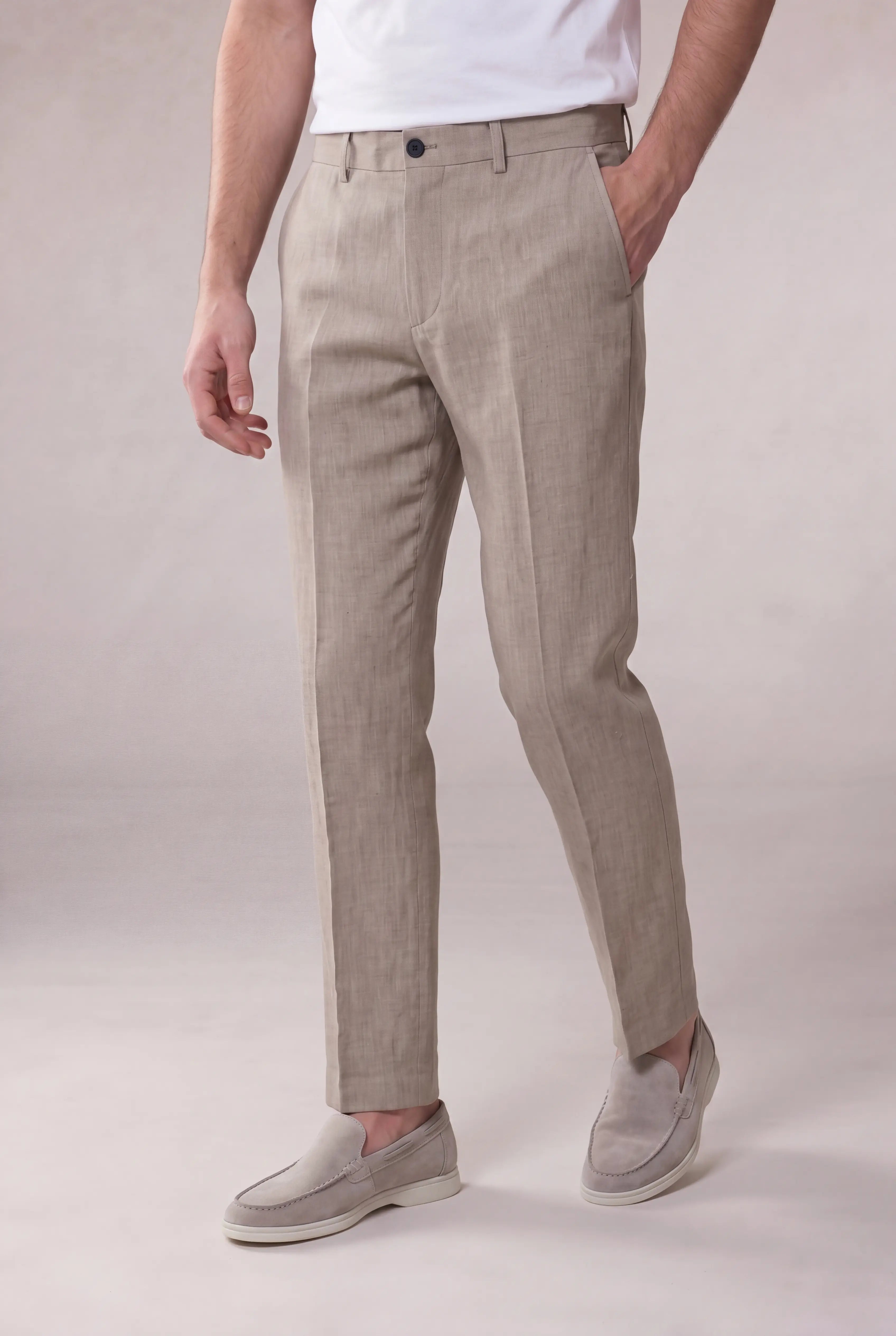 Veltino Linen Trousers Sand